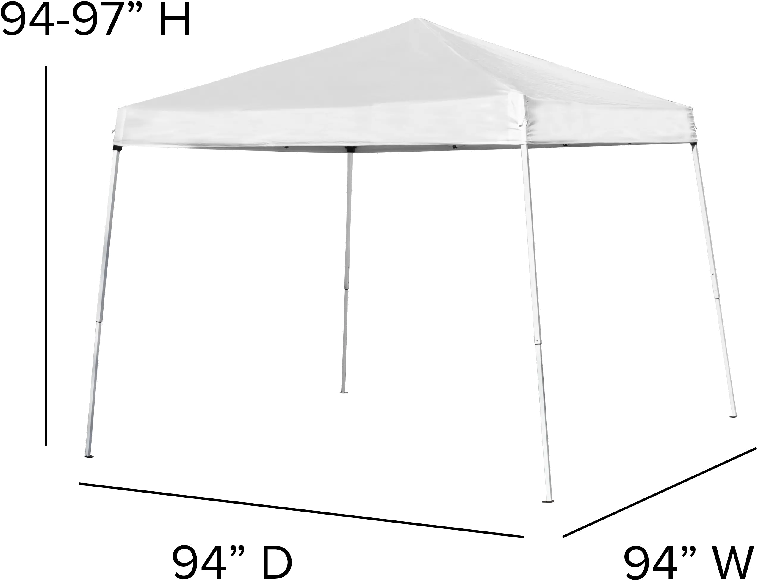 8' x 8' White Canopy Tent-3