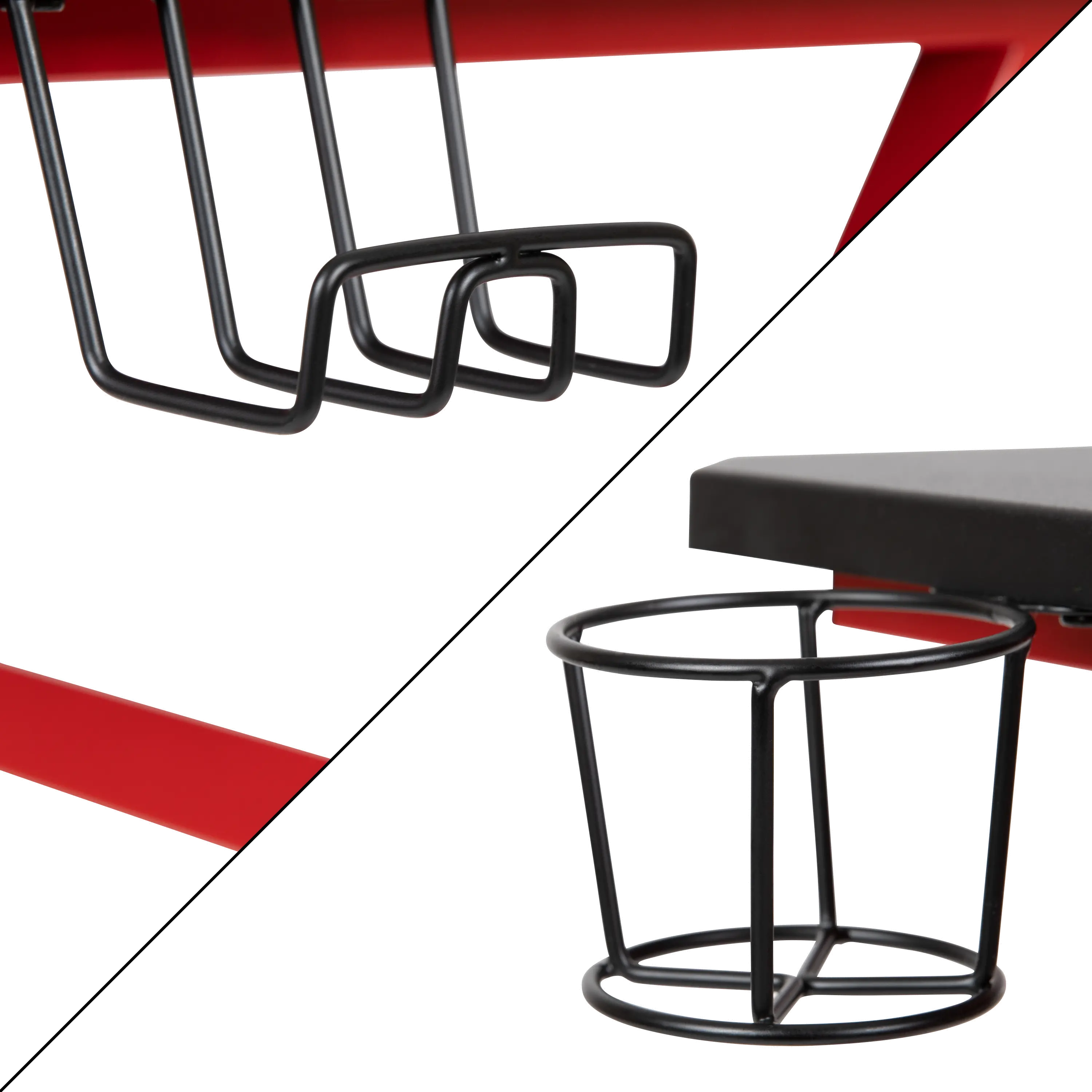 Clifford Red Ergonomic Gaming Desk-6