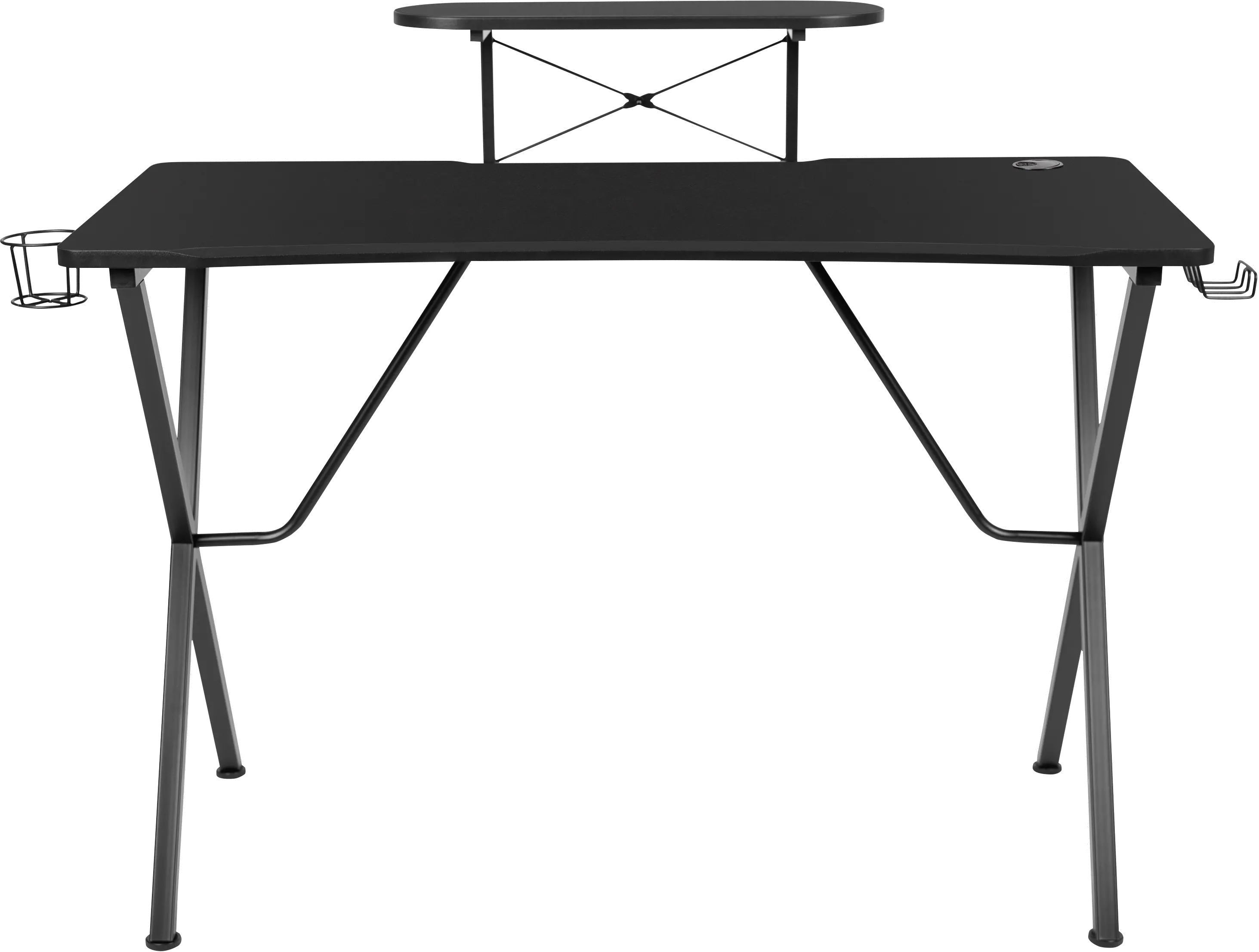 Black Gaming Desk with Monitor Stand-1