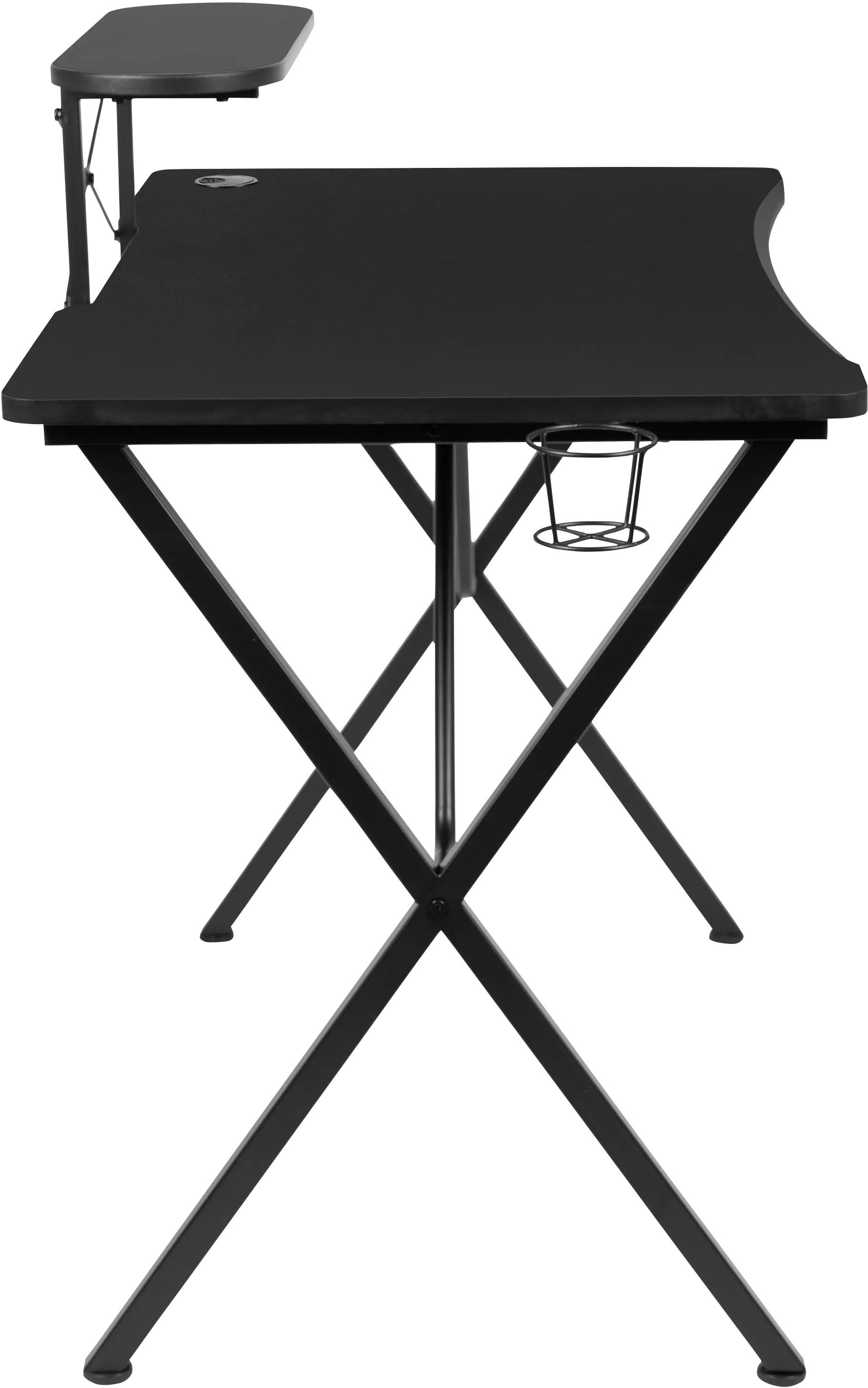 Black Gaming Desk with Monitor Stand-5