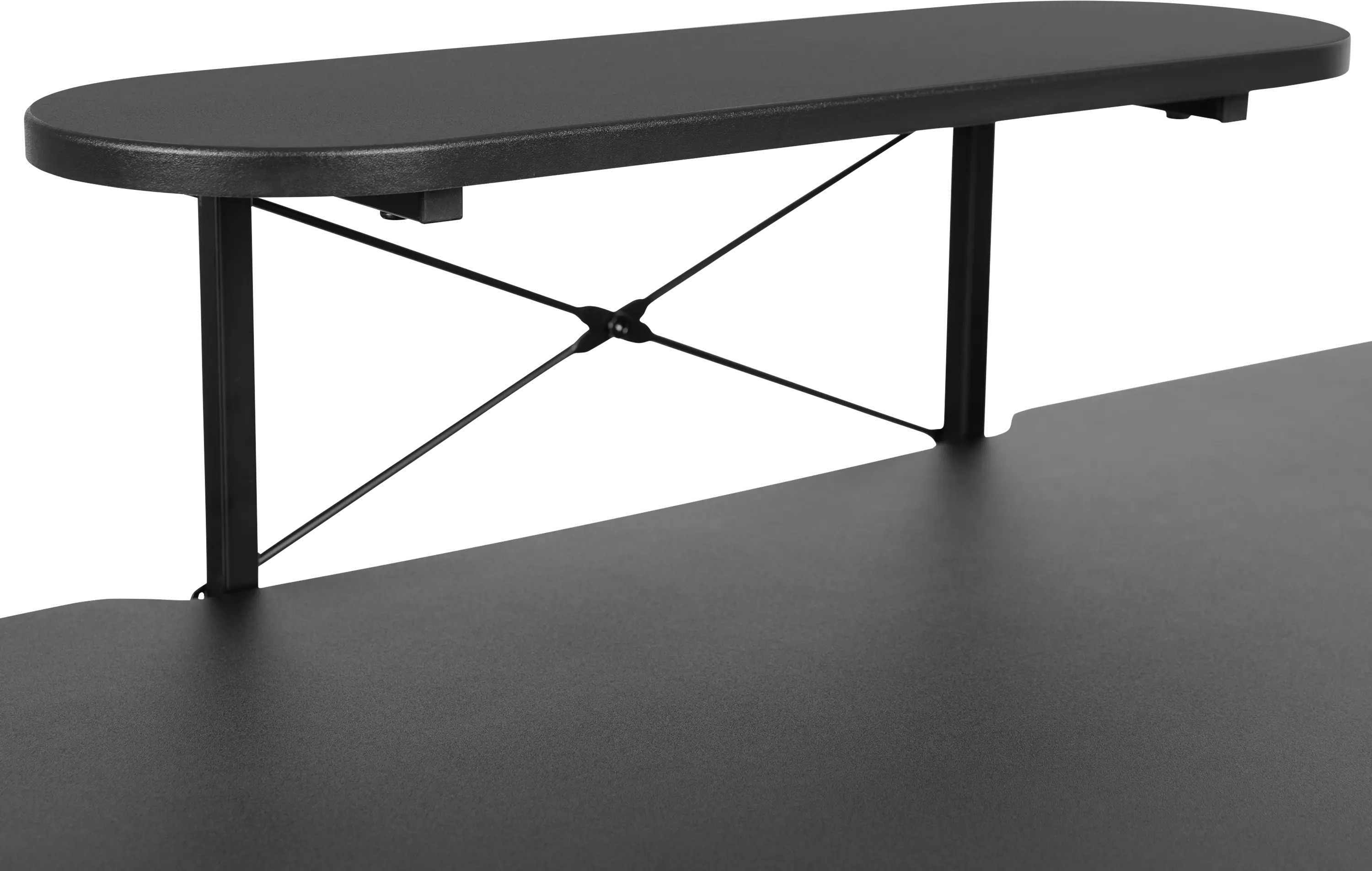 Black Gaming Desk with Monitor Stand-6