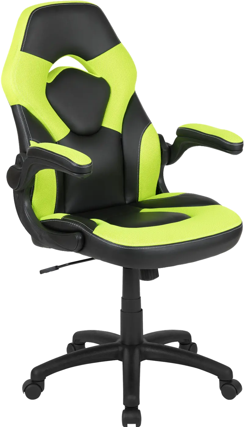 X10 Green and Black Gaming Swivel Chair