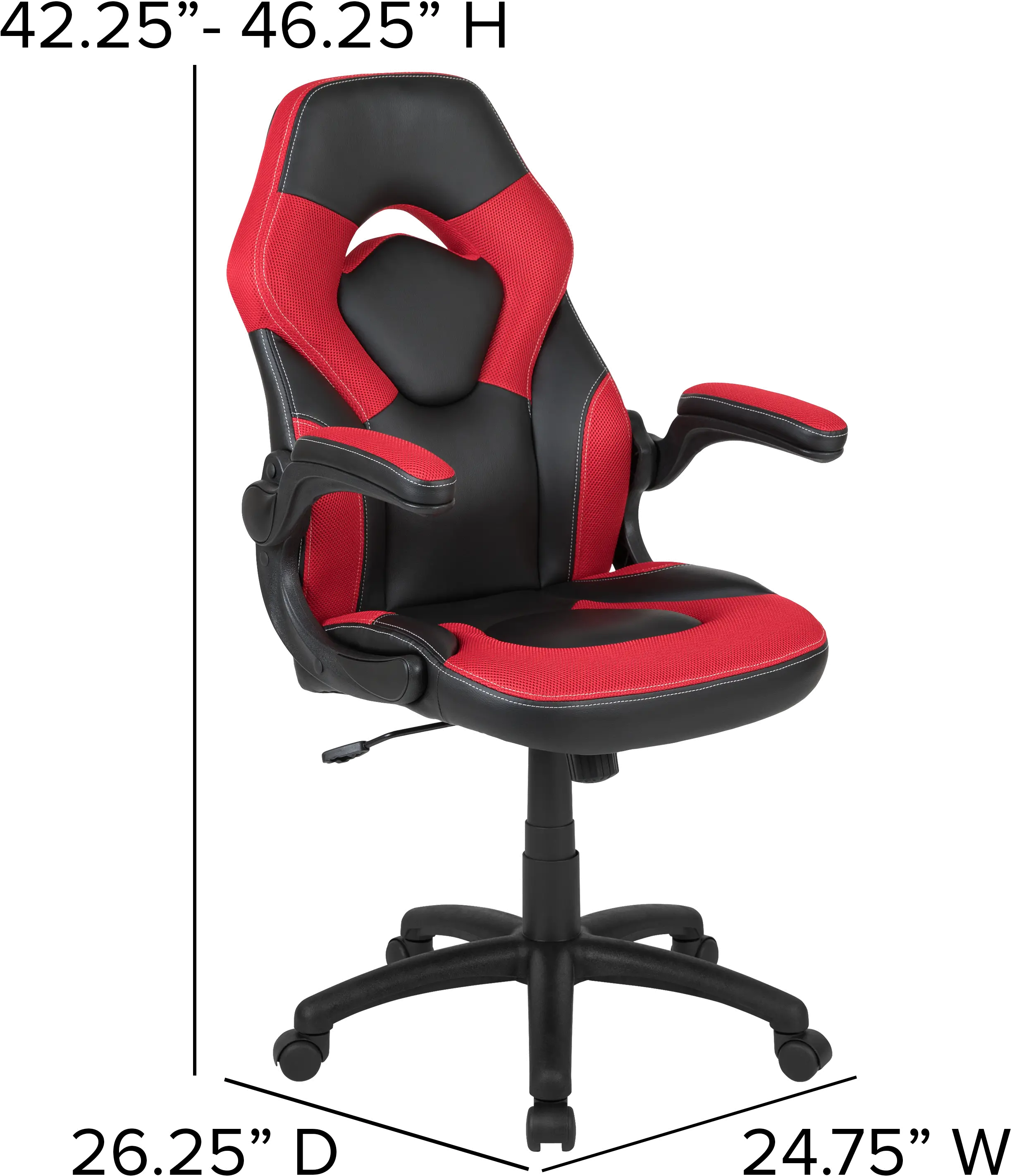 X10 Red and Black Gaming Swivel Chair-3