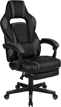 Gray and Black Gaming Swivel Chair - X40