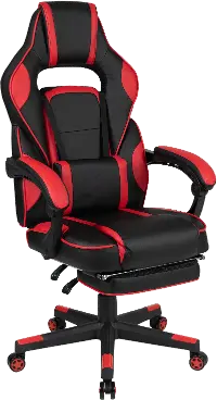 BLACK DESIGN ウッドチェアロー レッド Red and Black Gaming Swivel Chair - X40 | RC Willey