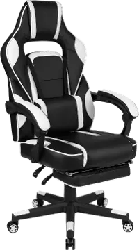 White and Black Gaming Swivel Chair - X40