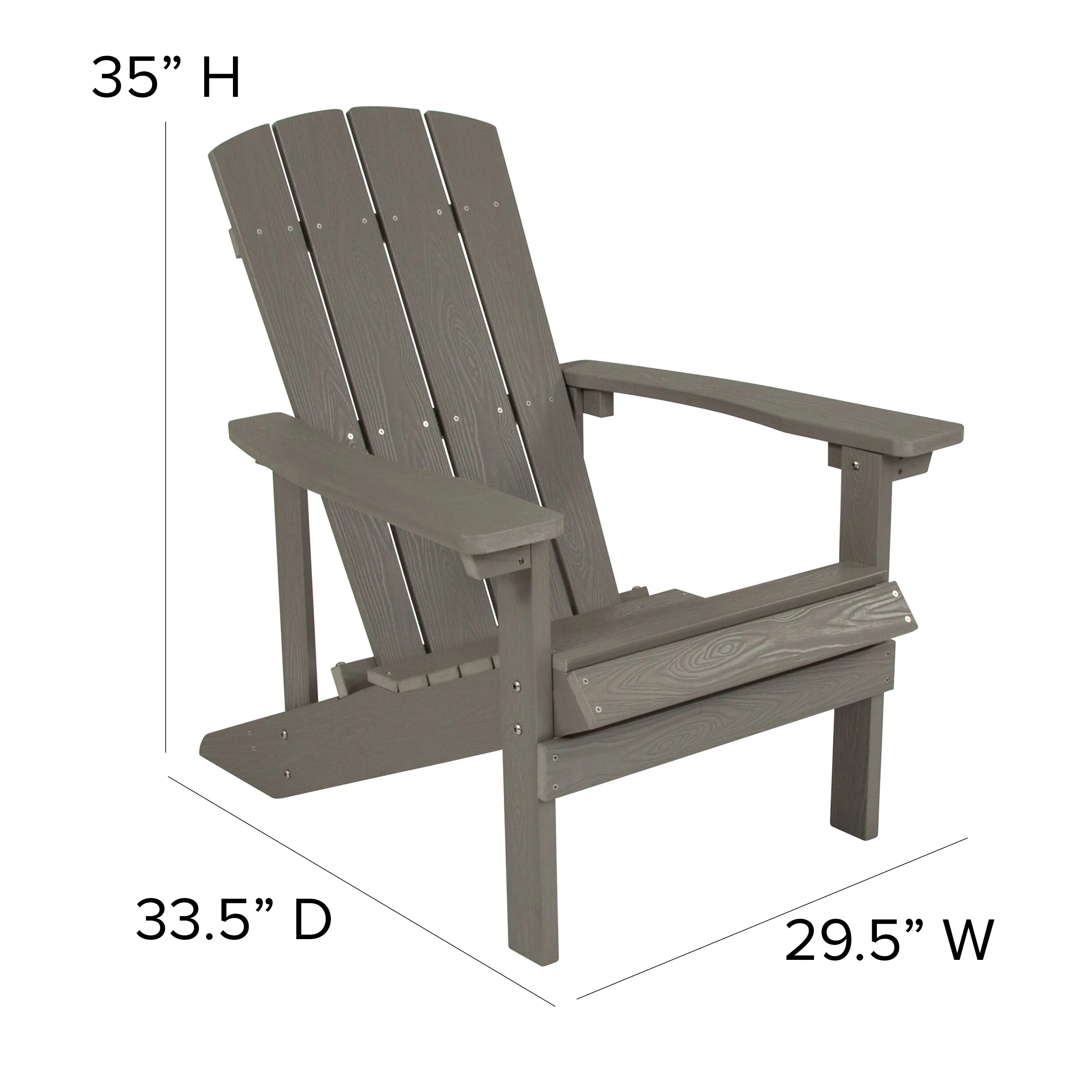 Gray Adirondack Chair-3