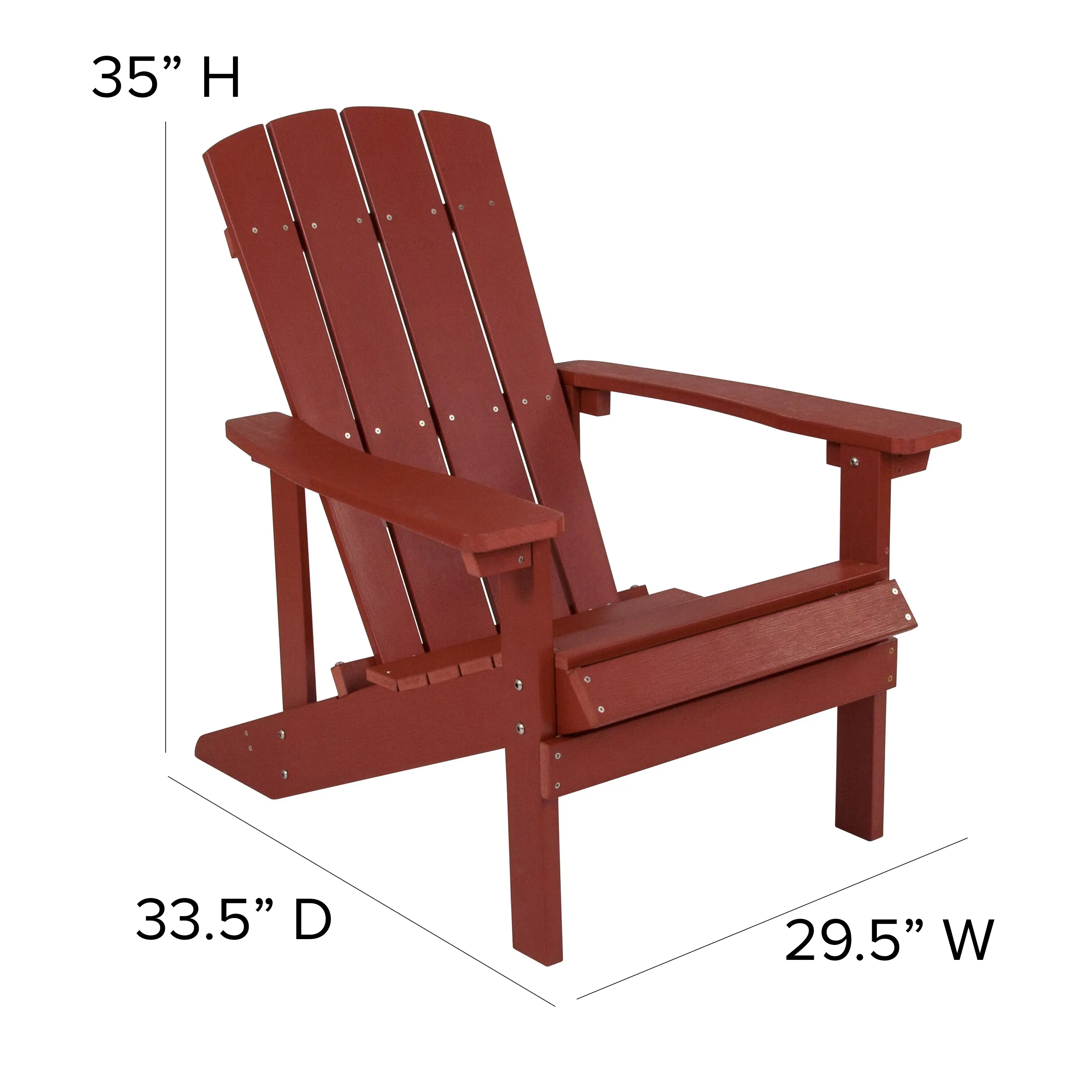 Red Adirondack Chair-3