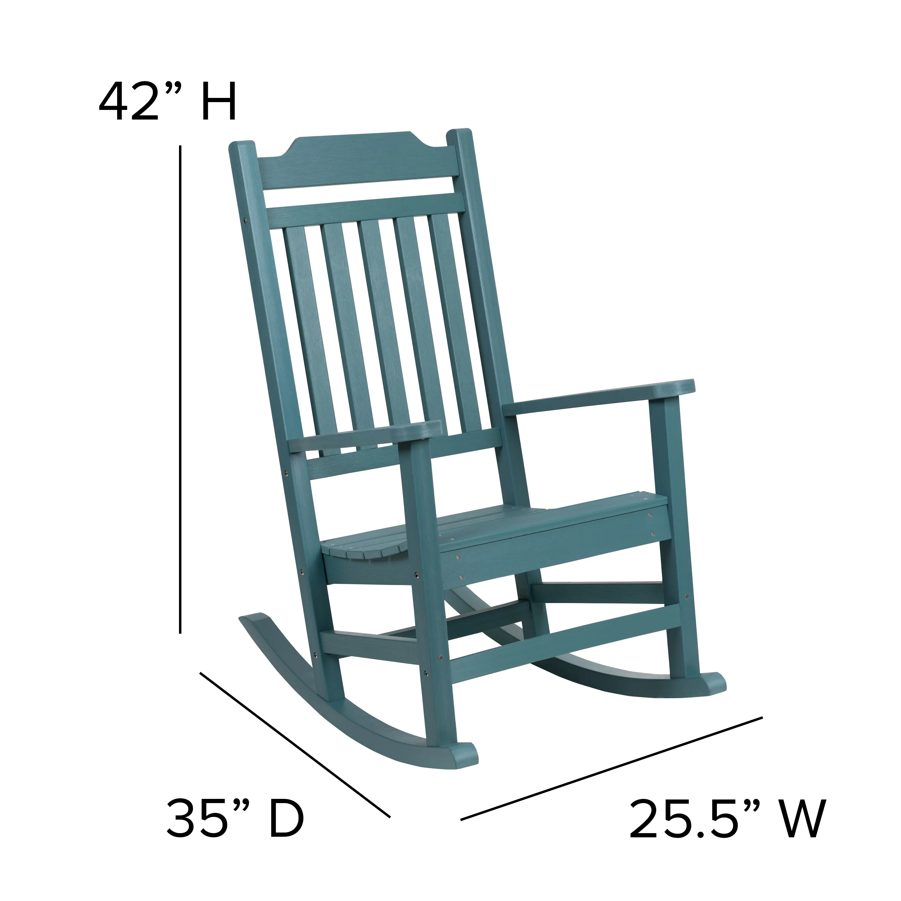 All-Weather Green Rocking Chair-3