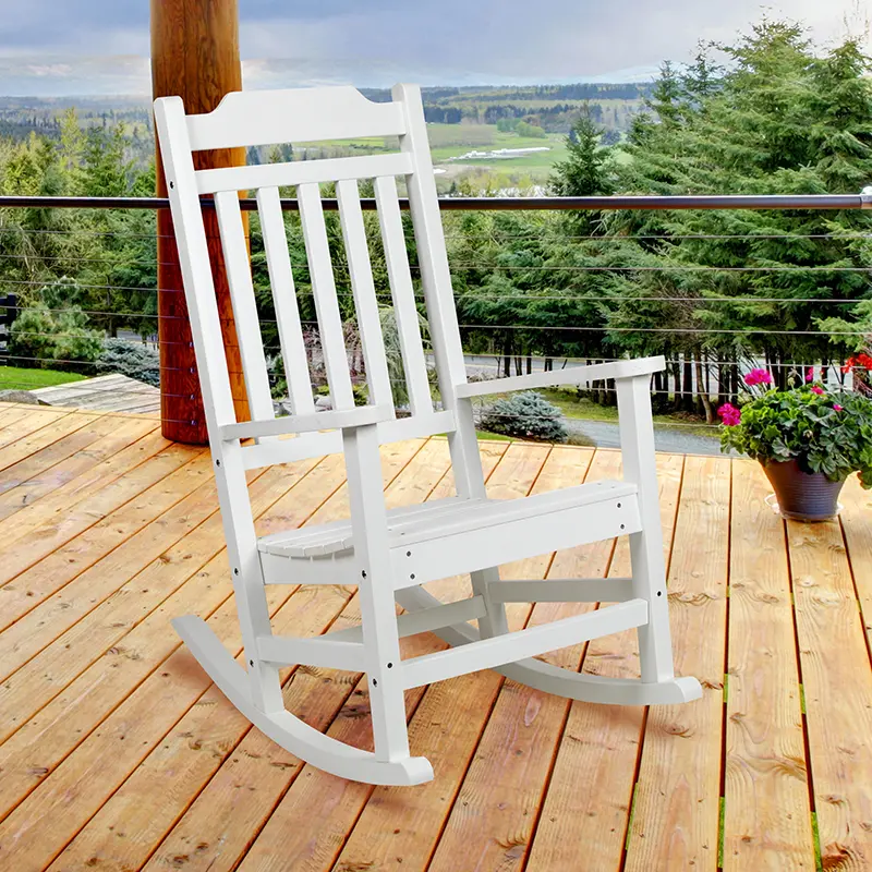 All-Weather White Rocking Chair-2
