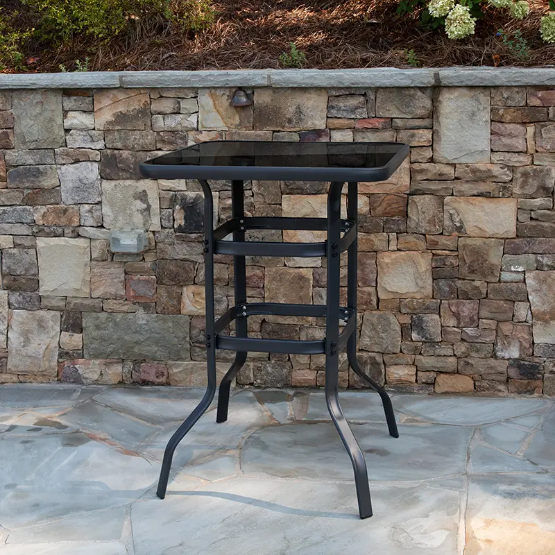 Wren Black Bar Height Patio Table-2
