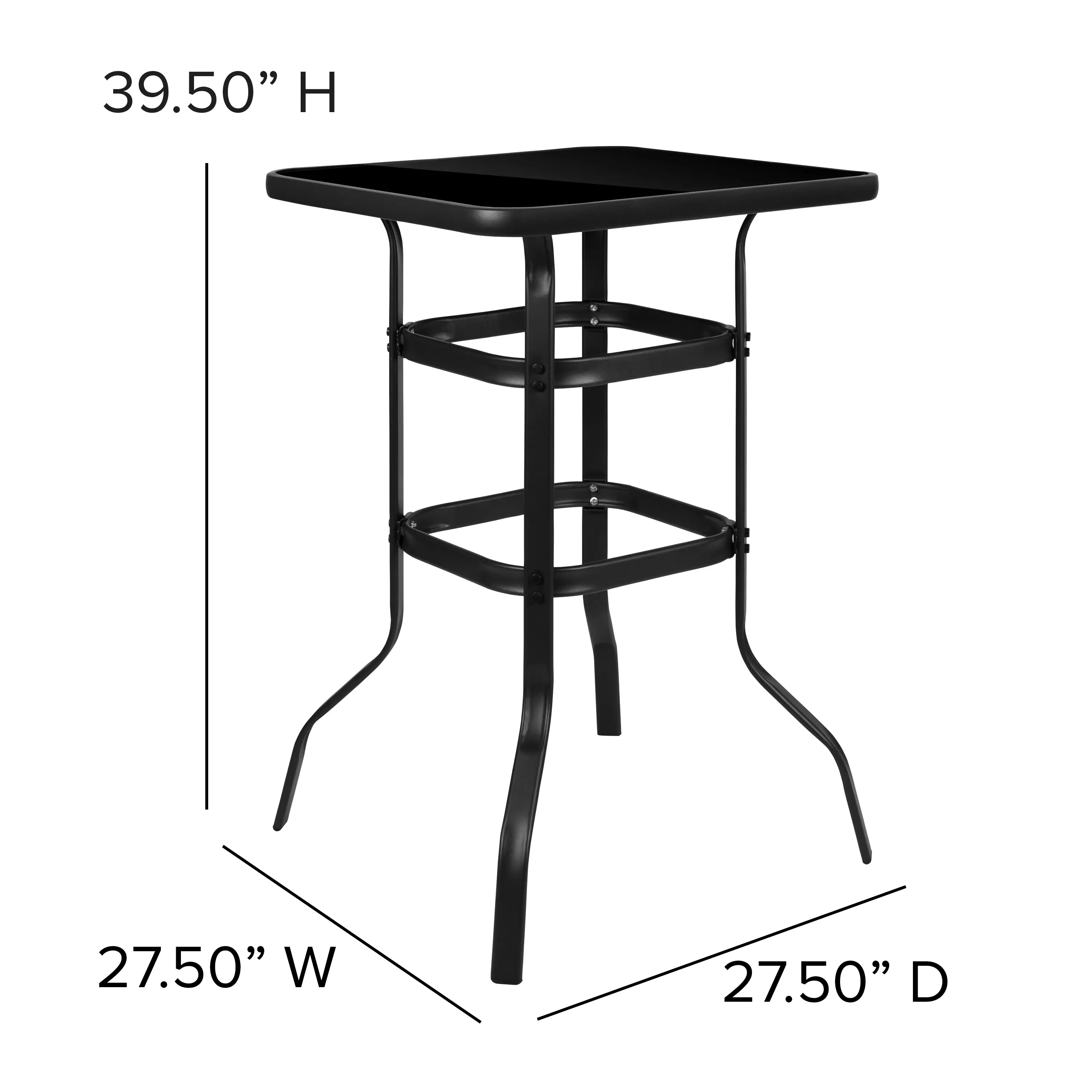 Wren Black Bar Height Patio Table-3