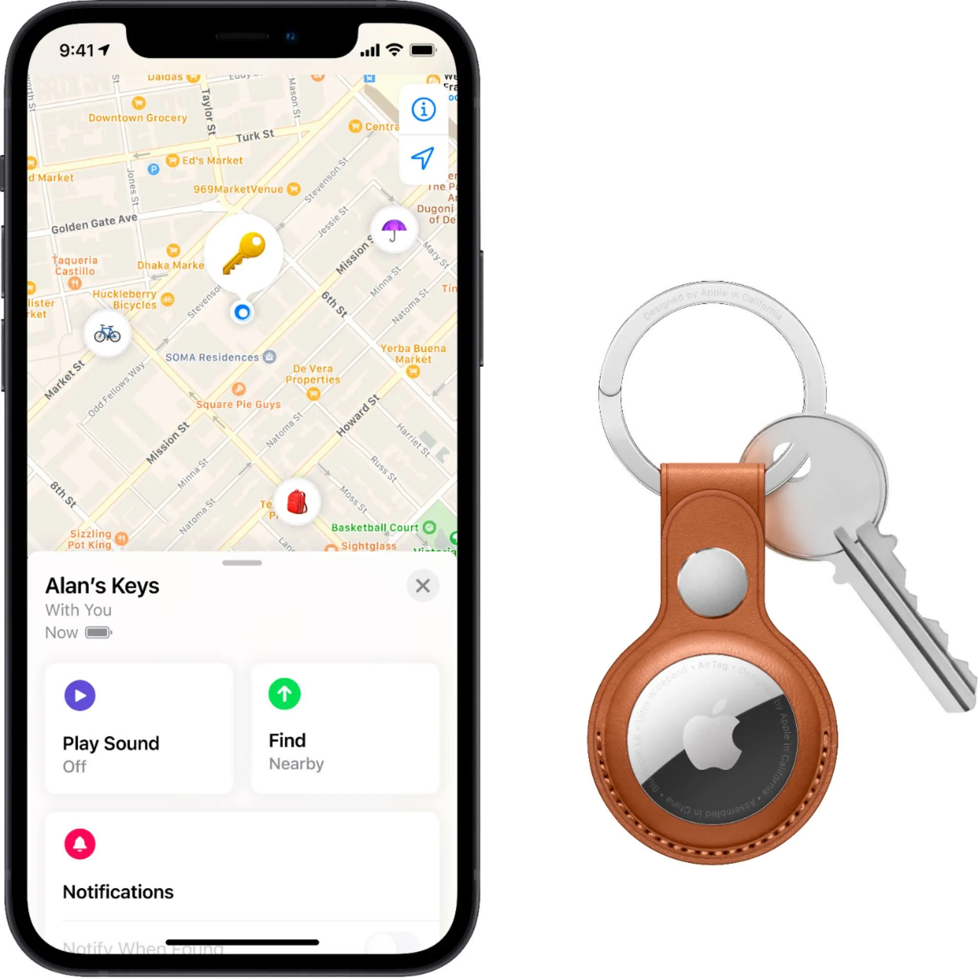 MX542AM/A Apple AirTag 4 Pack - Silver-5