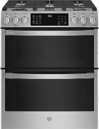 PGS960YPFS GE Profile 6.7 cu ft Double Oven Gas Range - Stainless Steel