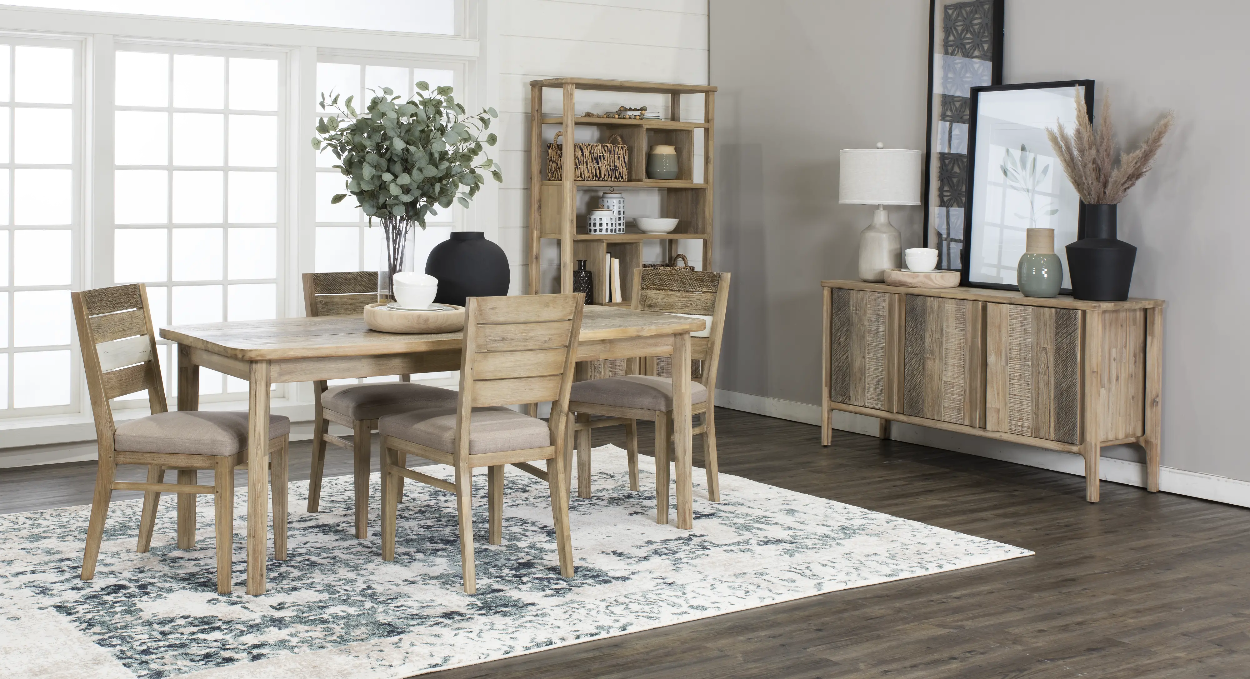 Ellis Light Sand 5 Piece Dining Room Set-2