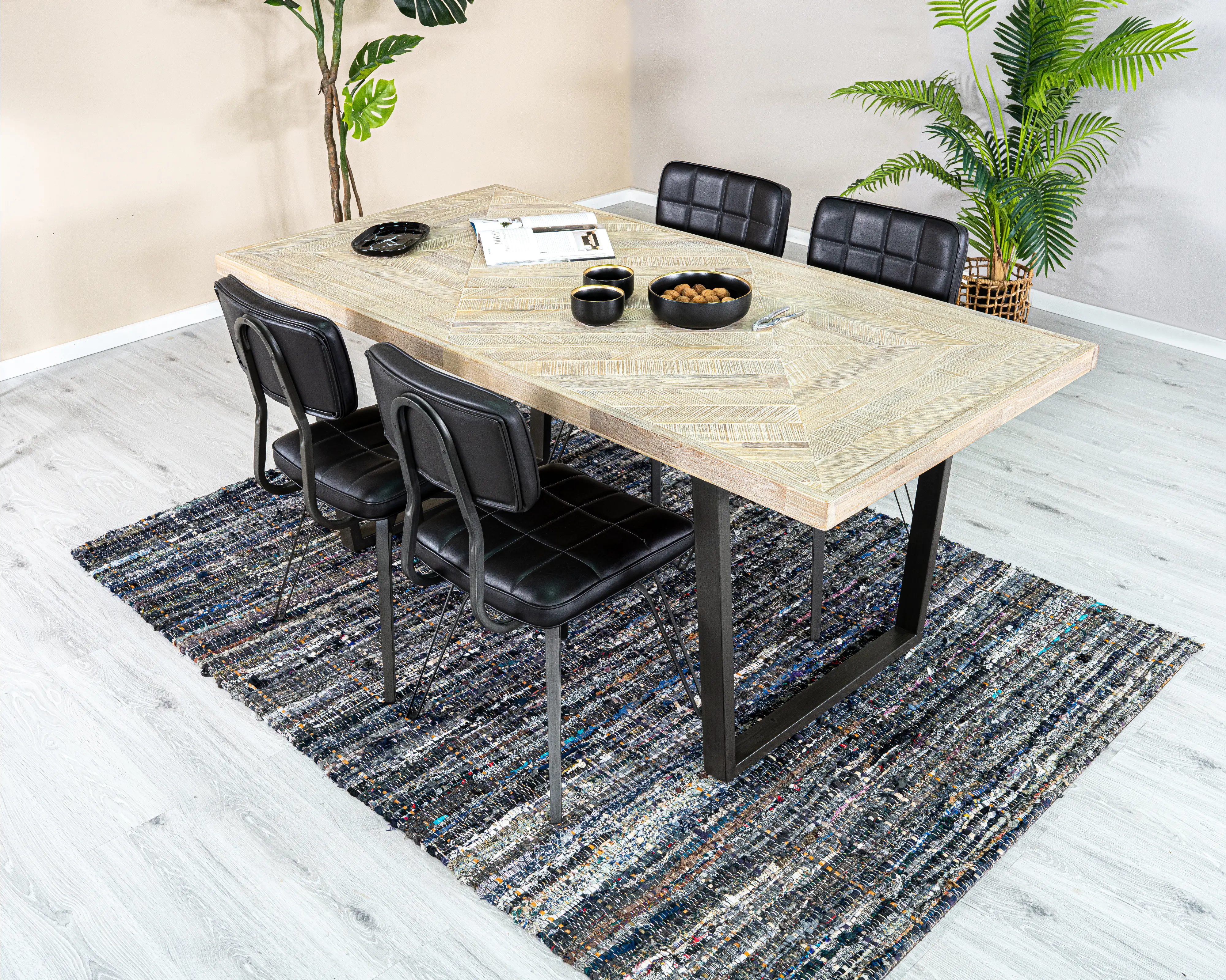 Luna Natural 5 Piece Dining Room Set-1