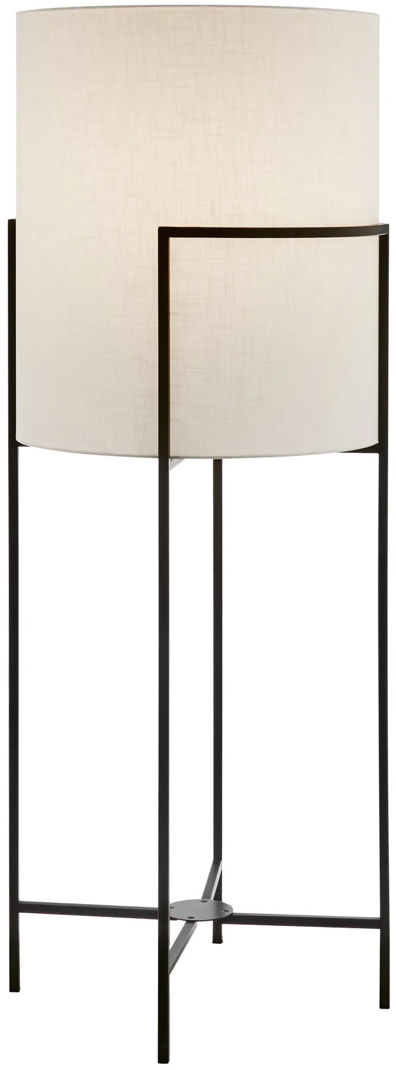 Cam Black and White Outdoor Cordless Floor Lamp with Rechargeable Bulb