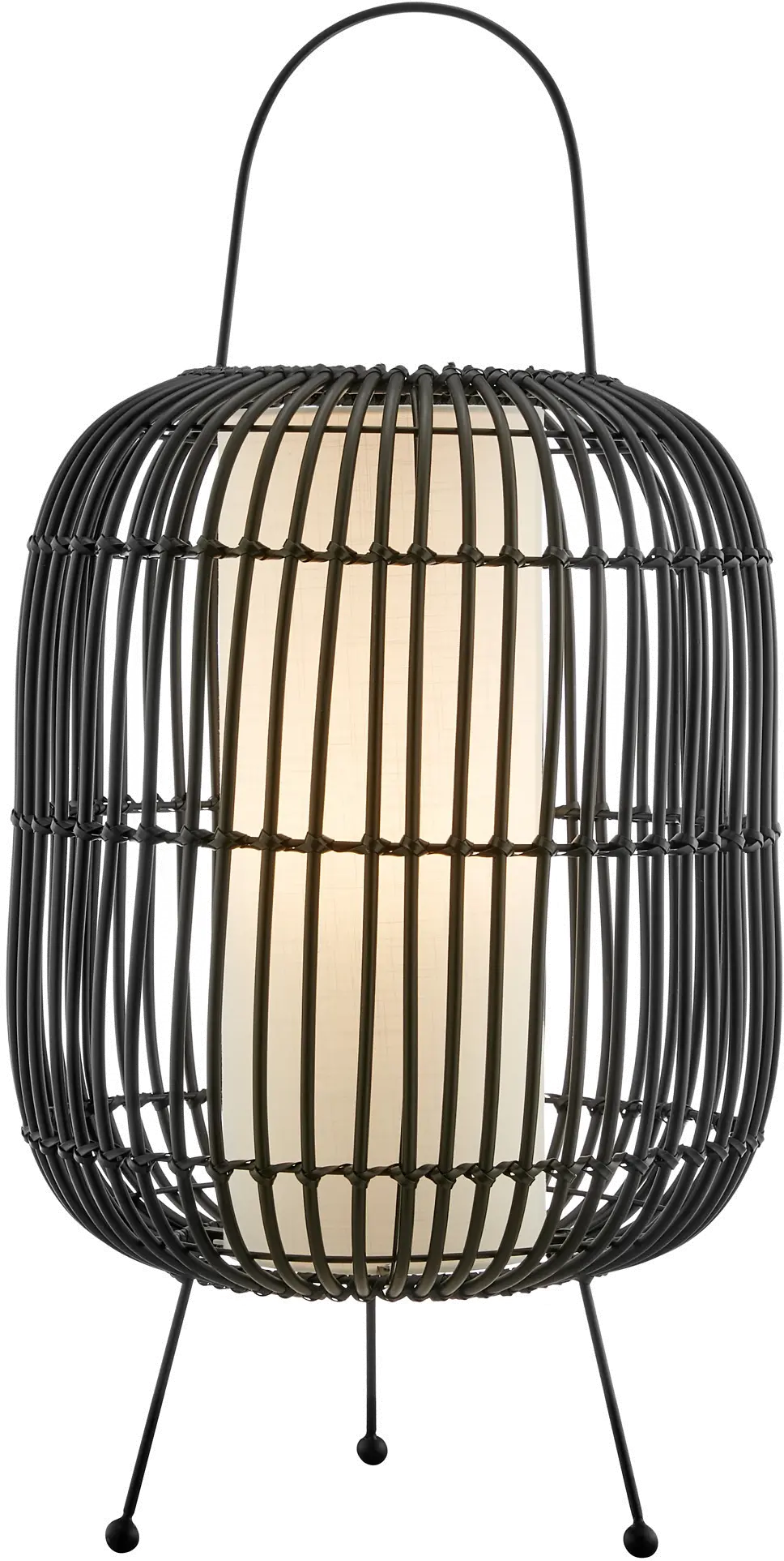 Bree Black Outdoor Cordless Table Lamp with Rechargeable Bulb-1