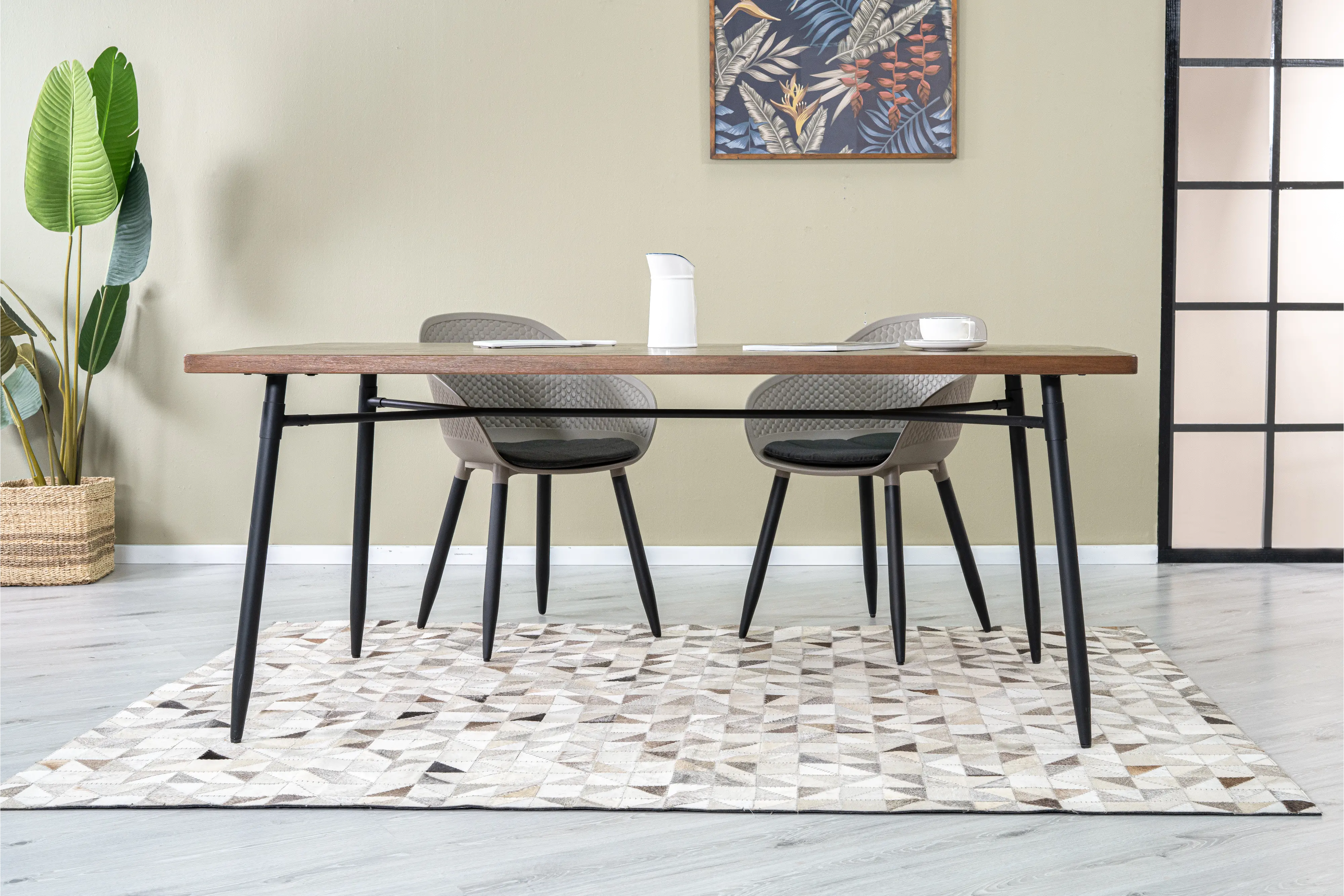 Testa Taupe 5 Piece Dining Room Set-6