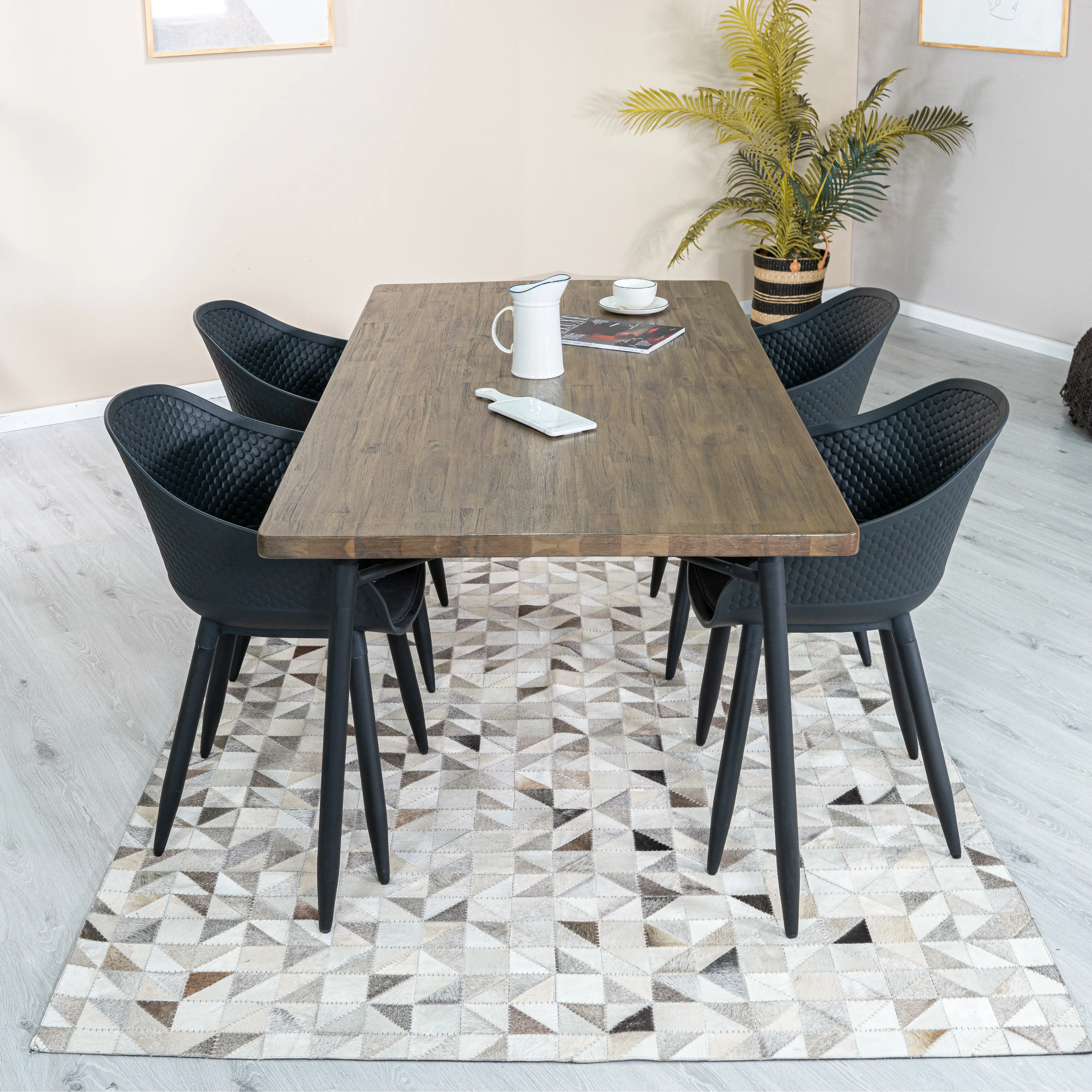 Testa Black 5 Piece Dining Room Set-4