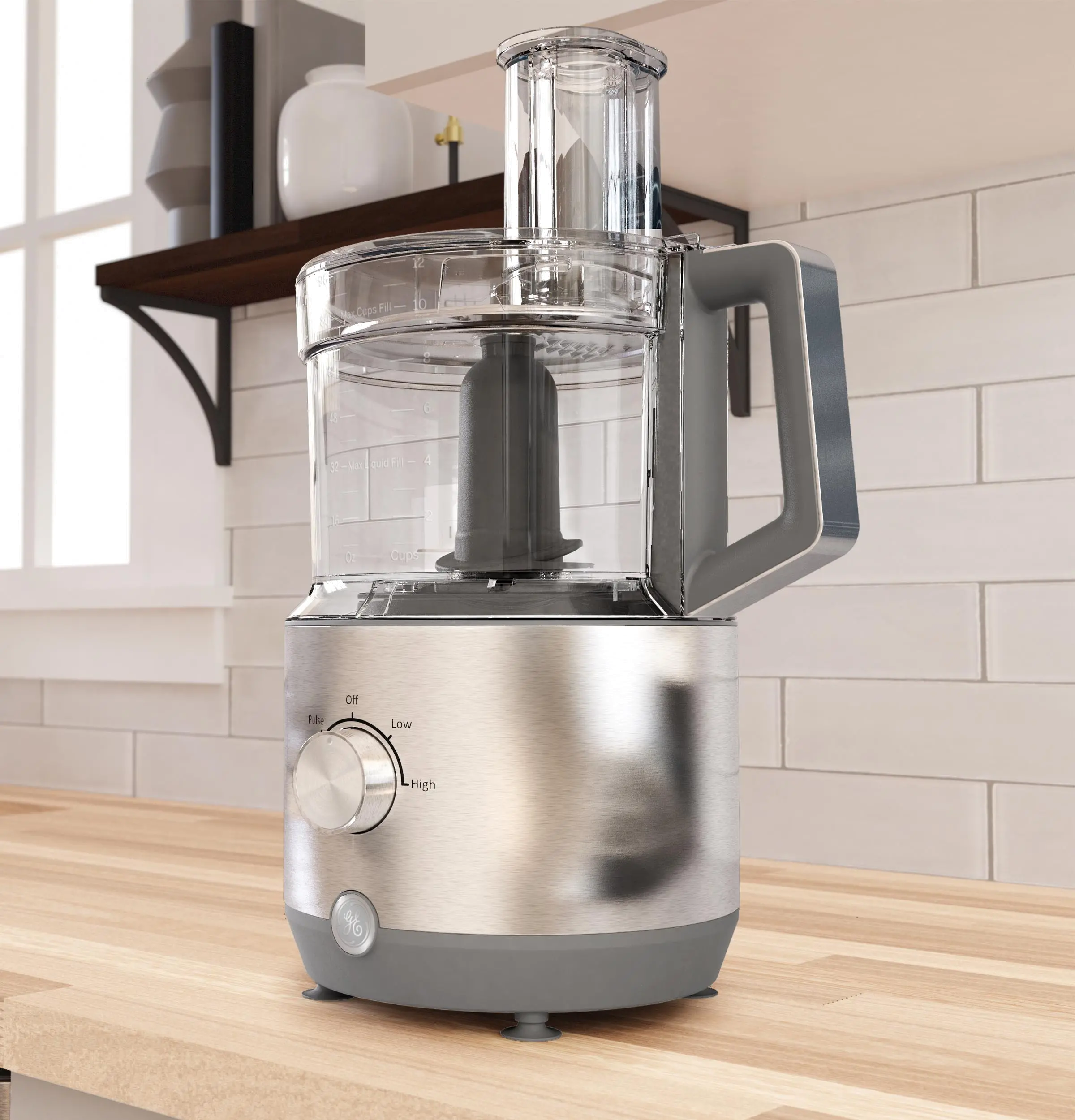 G8P1AASSPSS GE 12 Cup Food Processor System - Stainless Steel-2