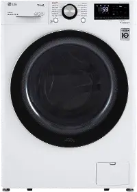WM1455HWA LG Smart Compact Front Load Washer with Built-In Intelligence - 2.4 cu.ft. White