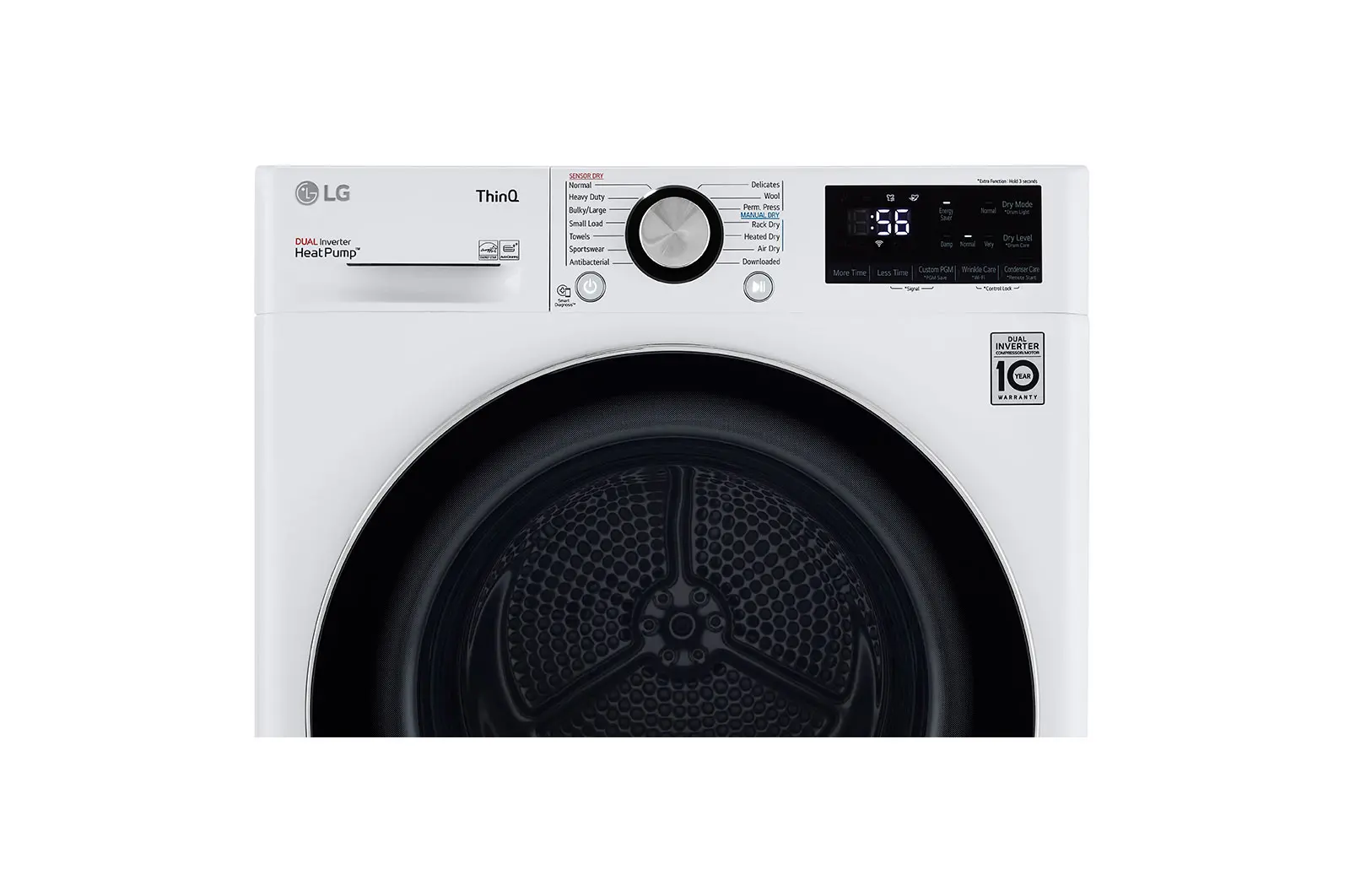 DLHC1455W LG Compact Smart Front Load Electric Dryer with Dual Inverter - 4.2 cu ft White-3