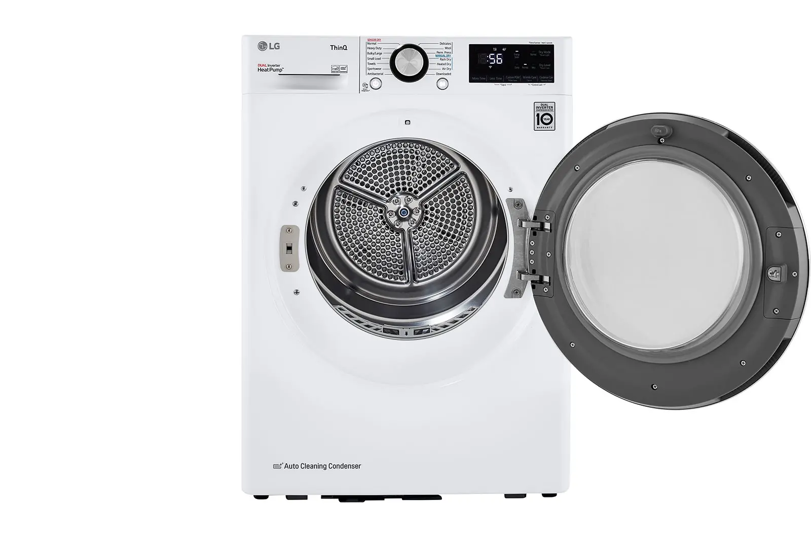 DLHC1455W LG Compact Smart Front Load Electric Dryer with Dual Inverter - 4.2 cu ft White-5
