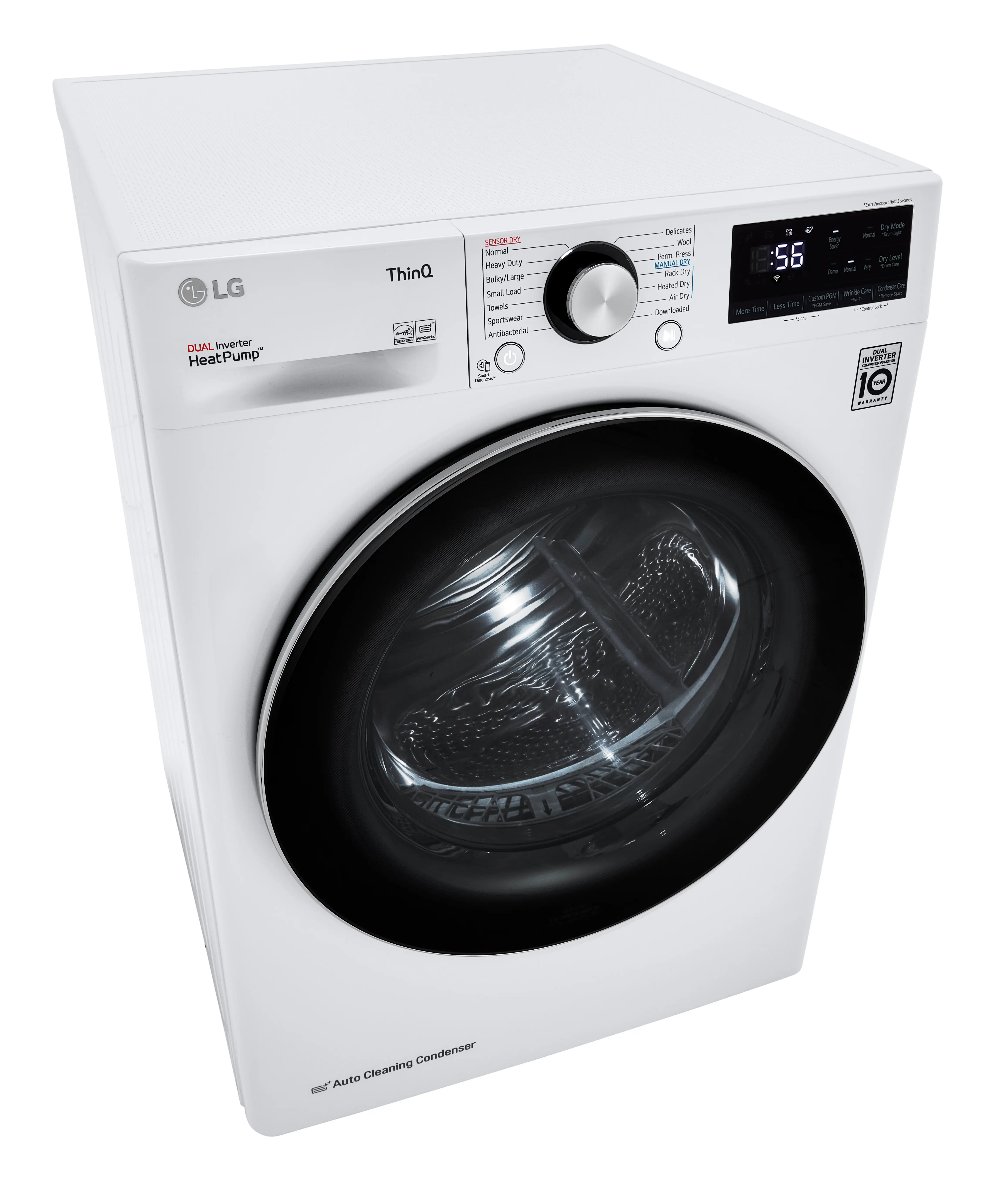 DLHC1455W LG Compact Smart Front Load Electric Dryer with Dual Inverter - 4.2 cu ft White-6