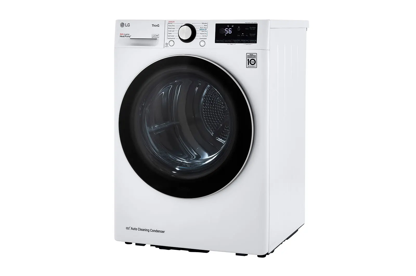 DLHC1455W LG Compact Smart Front Load Electric Dryer with Dual Inverter - 4.2 cu ft White-8