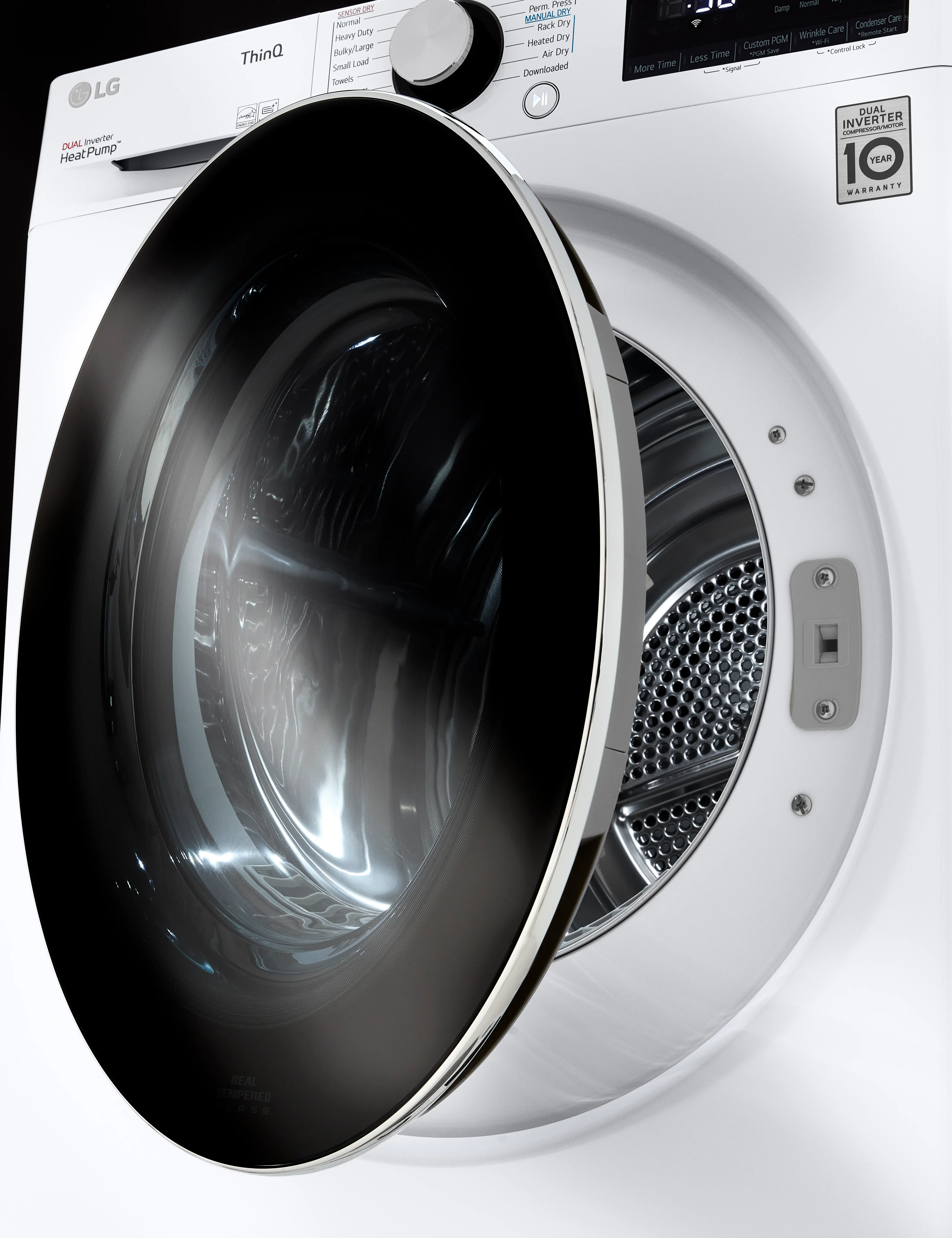 DLHC1455W LG Compact Smart Front Load Electric Dryer with Dual Inverter - 4.2 cu ft White-9