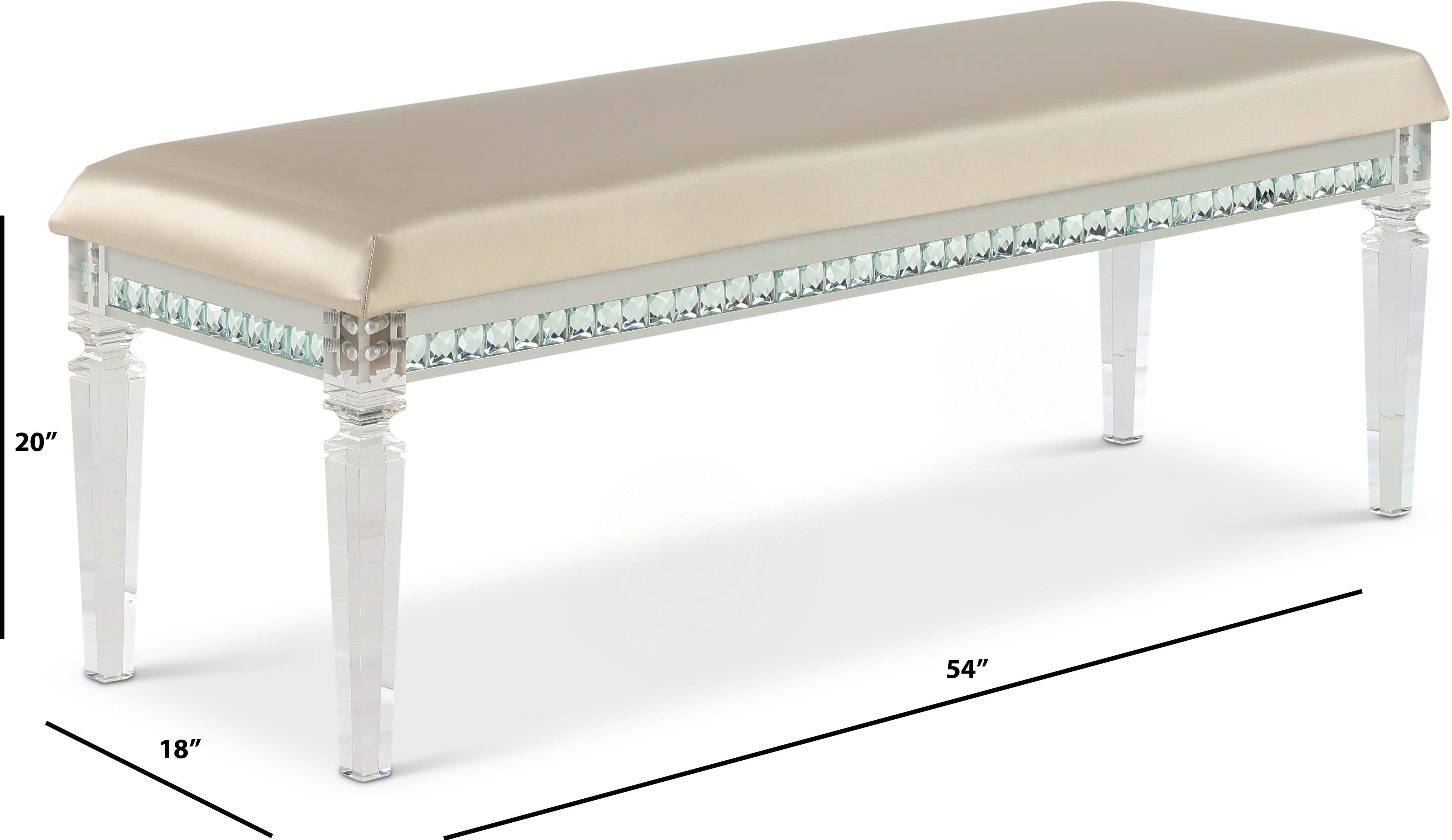 Radiant Platinum Bed Bench-3