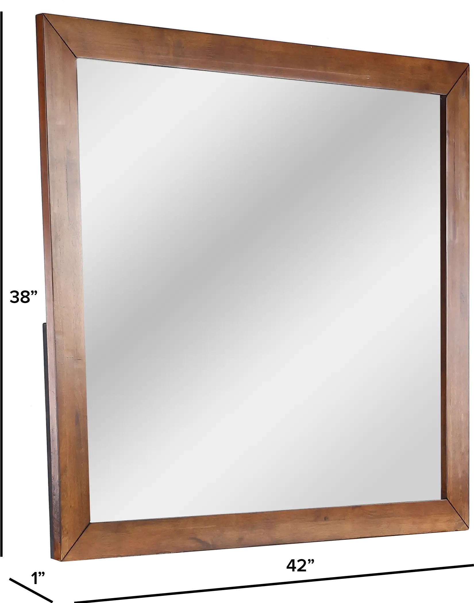 Robin Mid-Century Modern Brown Mirror-3