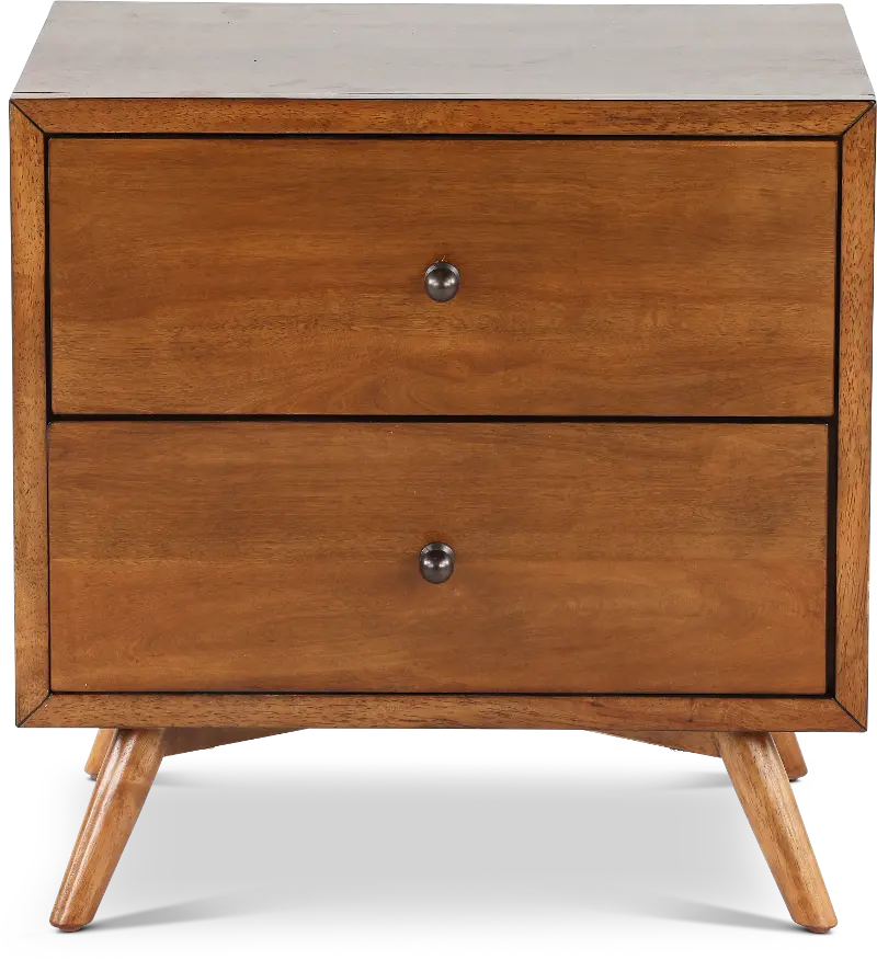 Robin Mid-Century Modern Brown Nightstand