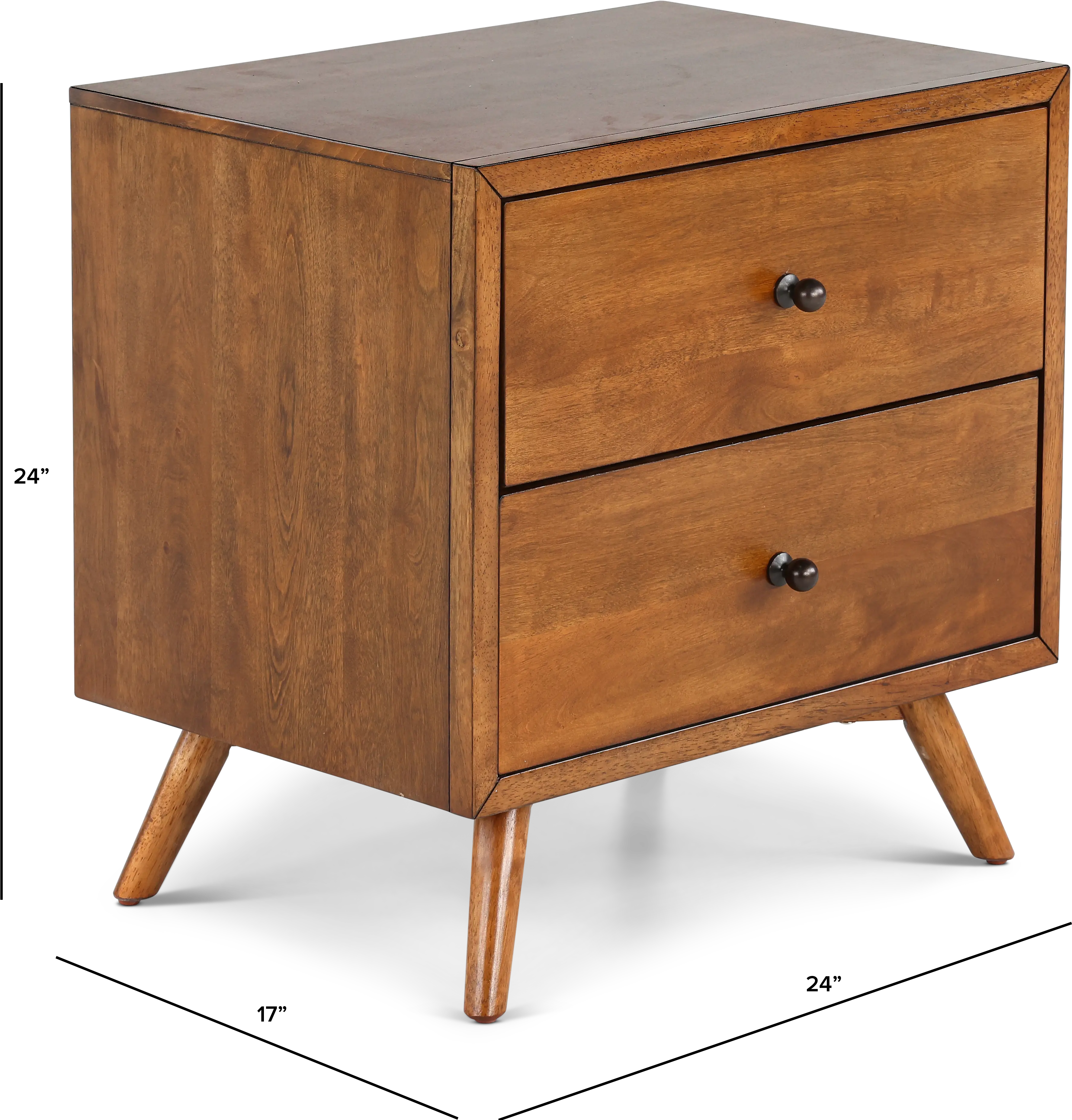 Robin Mid-Century Modern Brown Nightstand-3