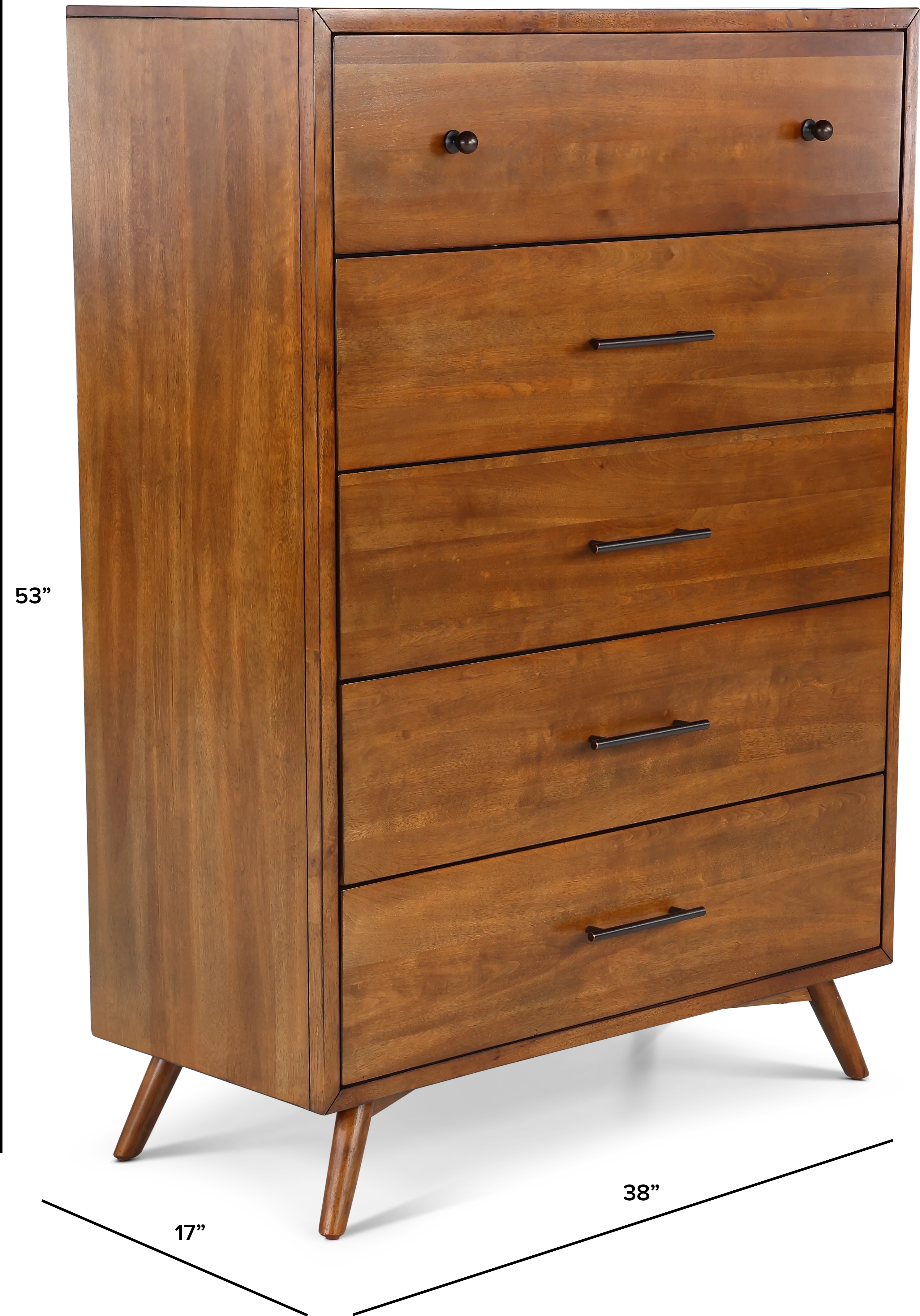 Robin Mid-Century Modern Brown Chest of Drawers-3