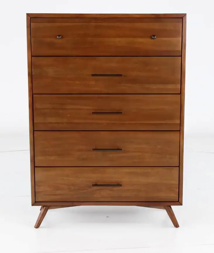 Robin Mid-Century Modern Brown Chest of Drawers-5