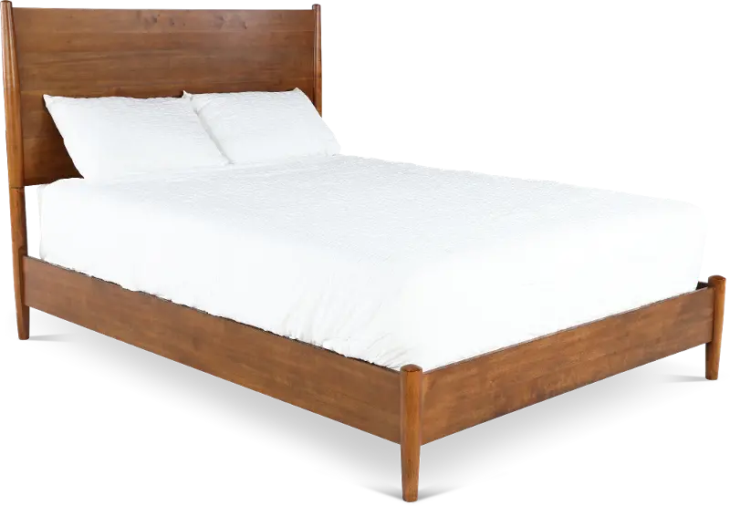 Robin Mid-Century Modern Brown King Platform Bed