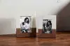 White Marble and Brown Mango Wood Picture Frames