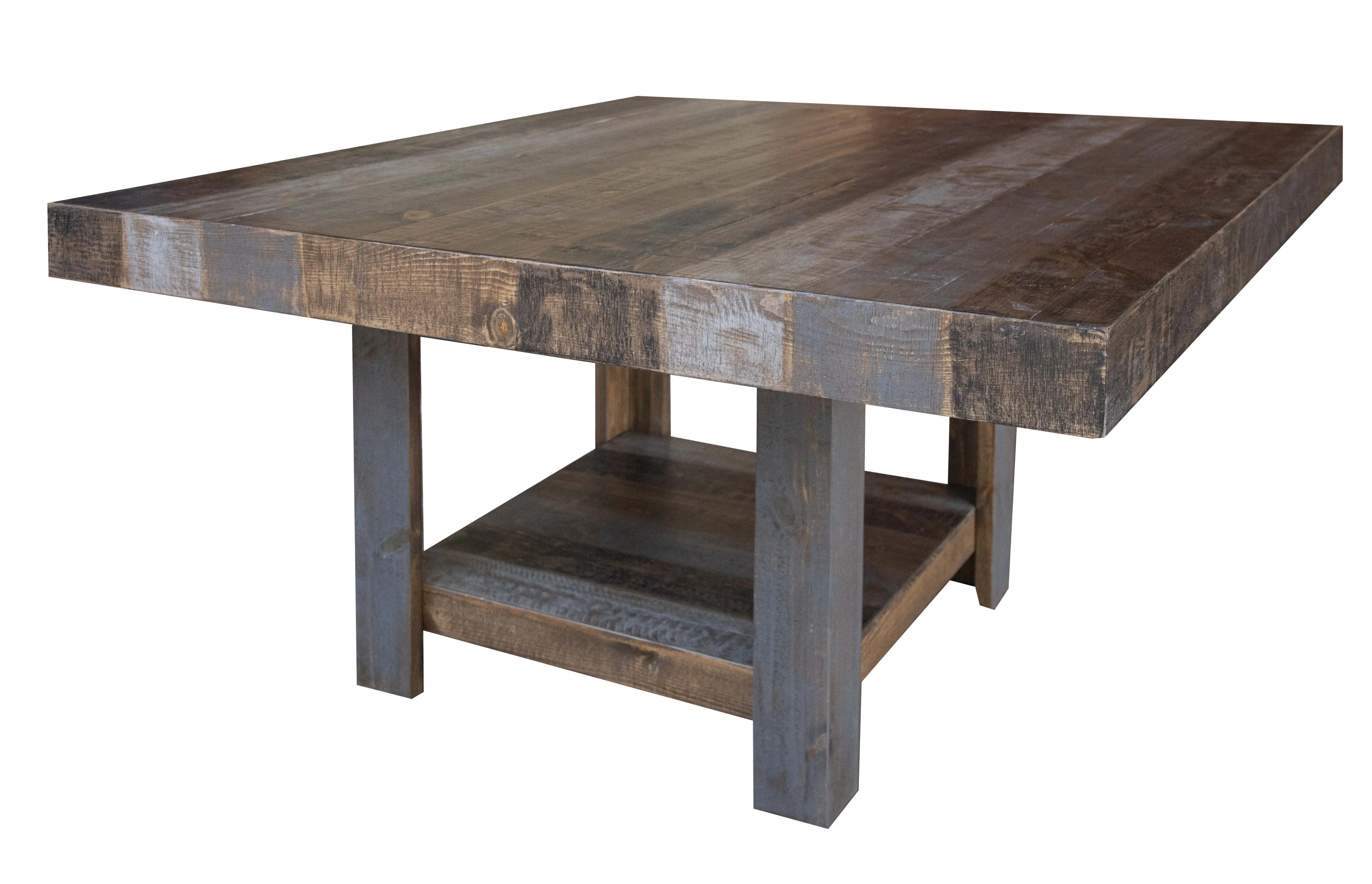 Loft Pine Charcoal Brown Dining Table-5