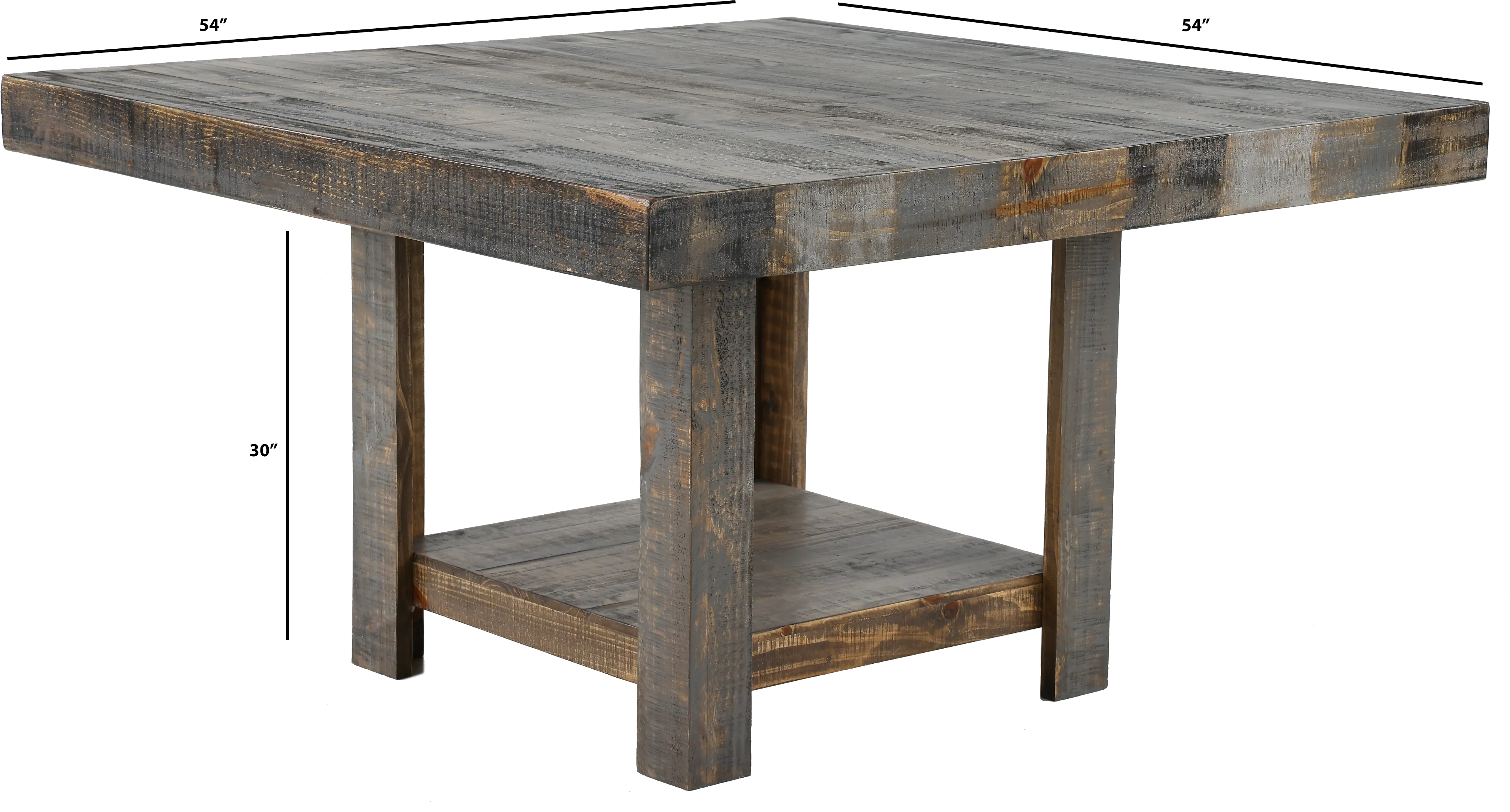 Loft Rustic Pine Dining Table-3