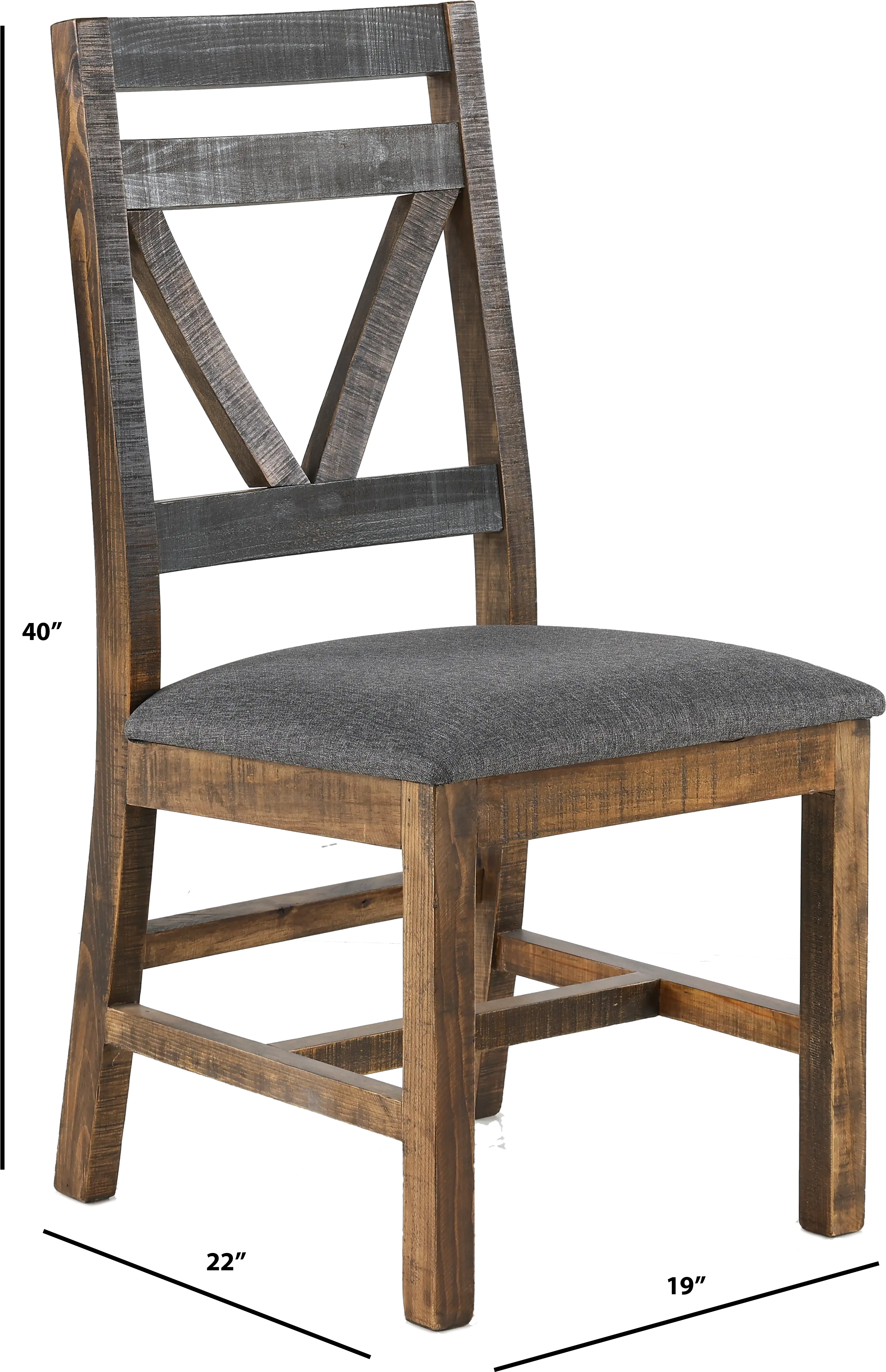 Loft Rustic Pine Dining Chair-3