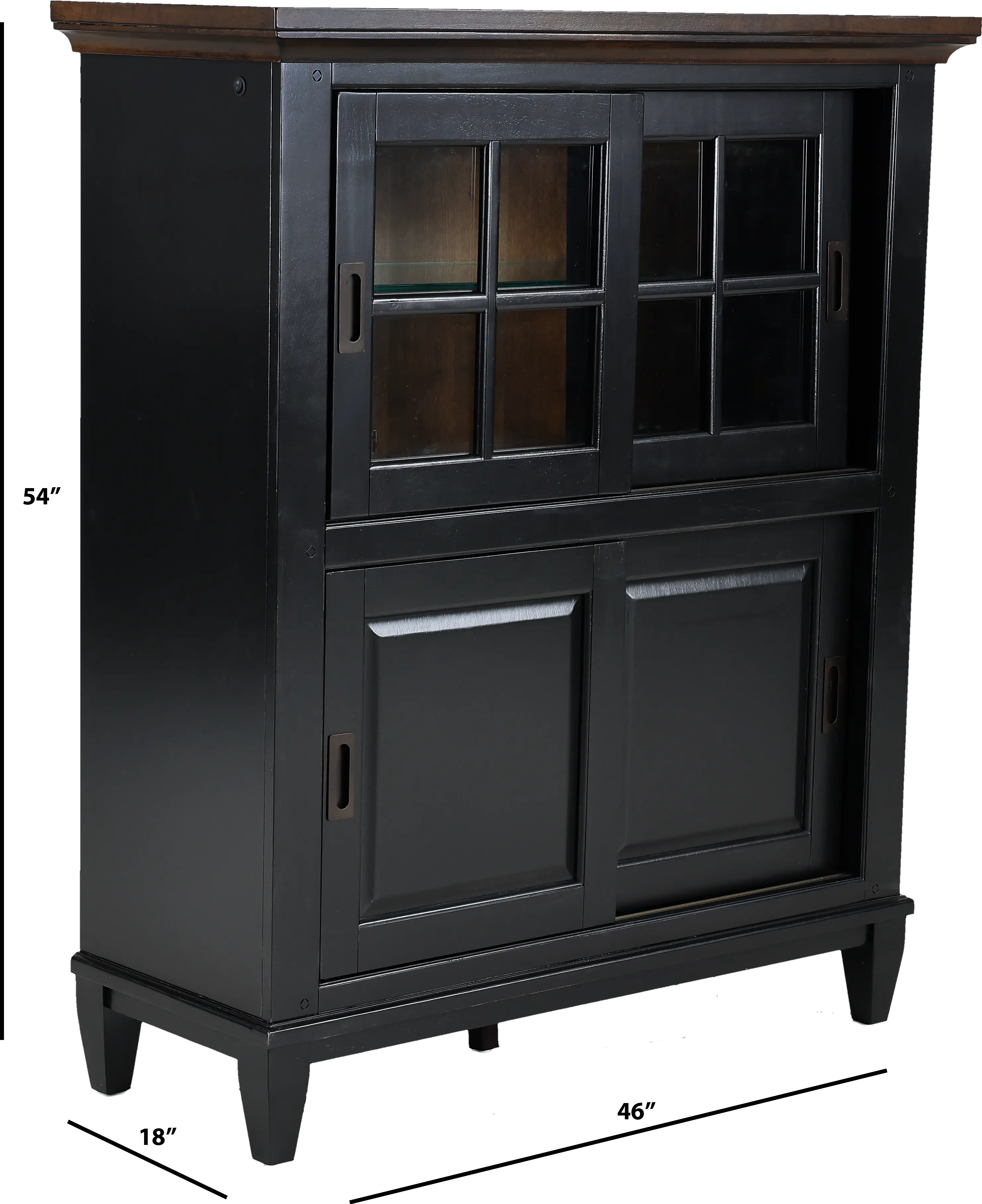Lakeside Black Curio Cabinet-3