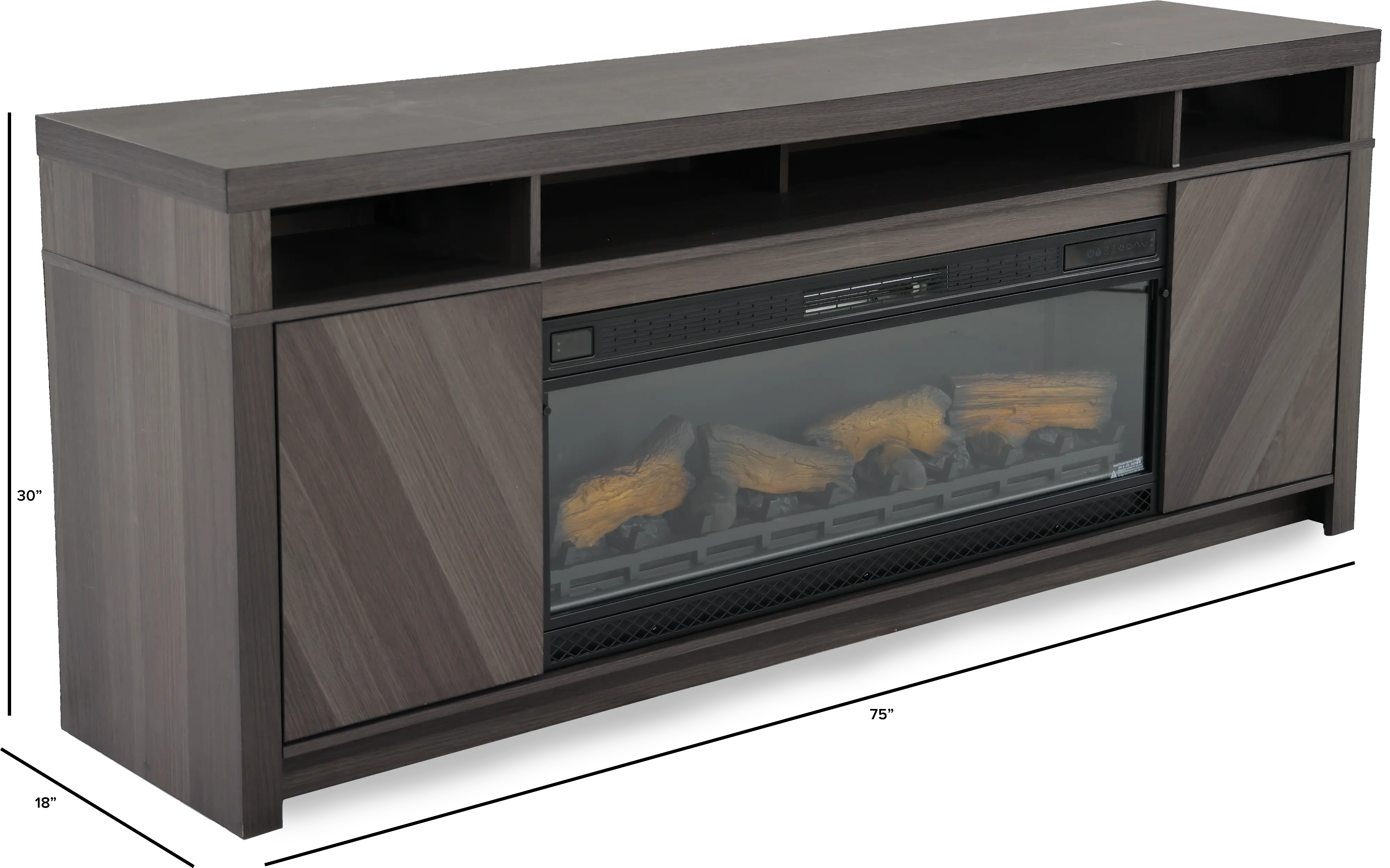 Morado Bay Gray 75  Fireplace TV Stand-3