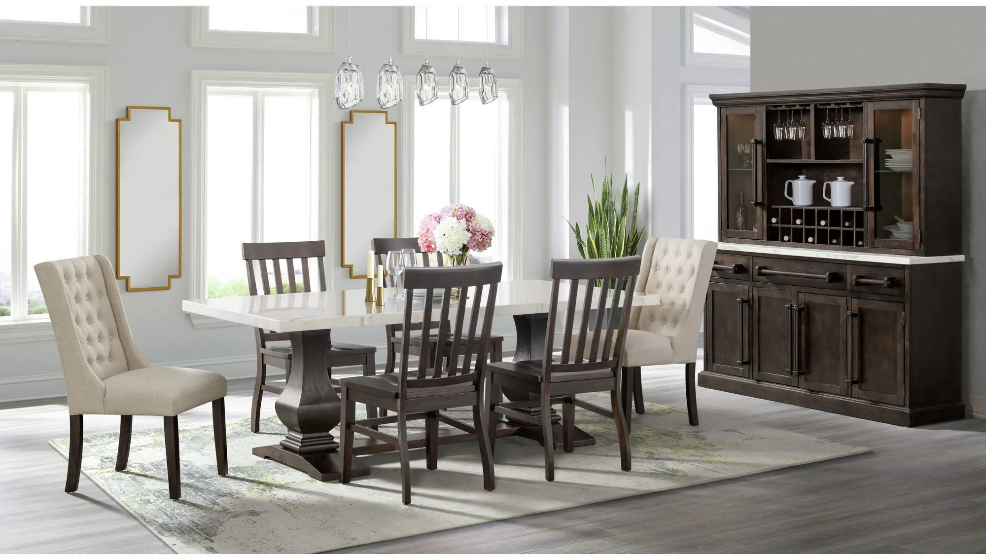 Manor Gate Cream Upholstered Dining Room Chair-2