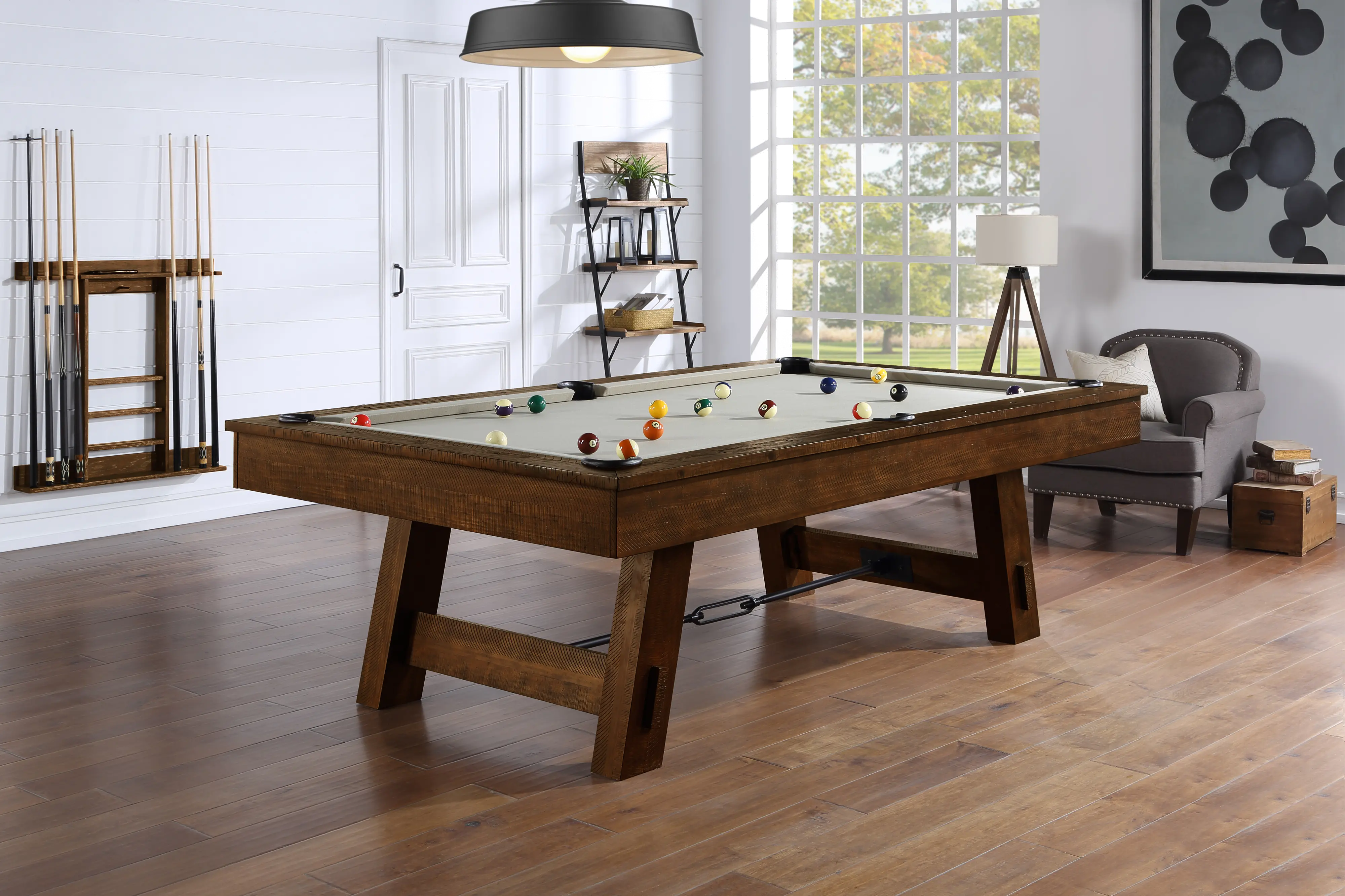 Reclaimed Brown and Camel Pool Table - Telluride-1