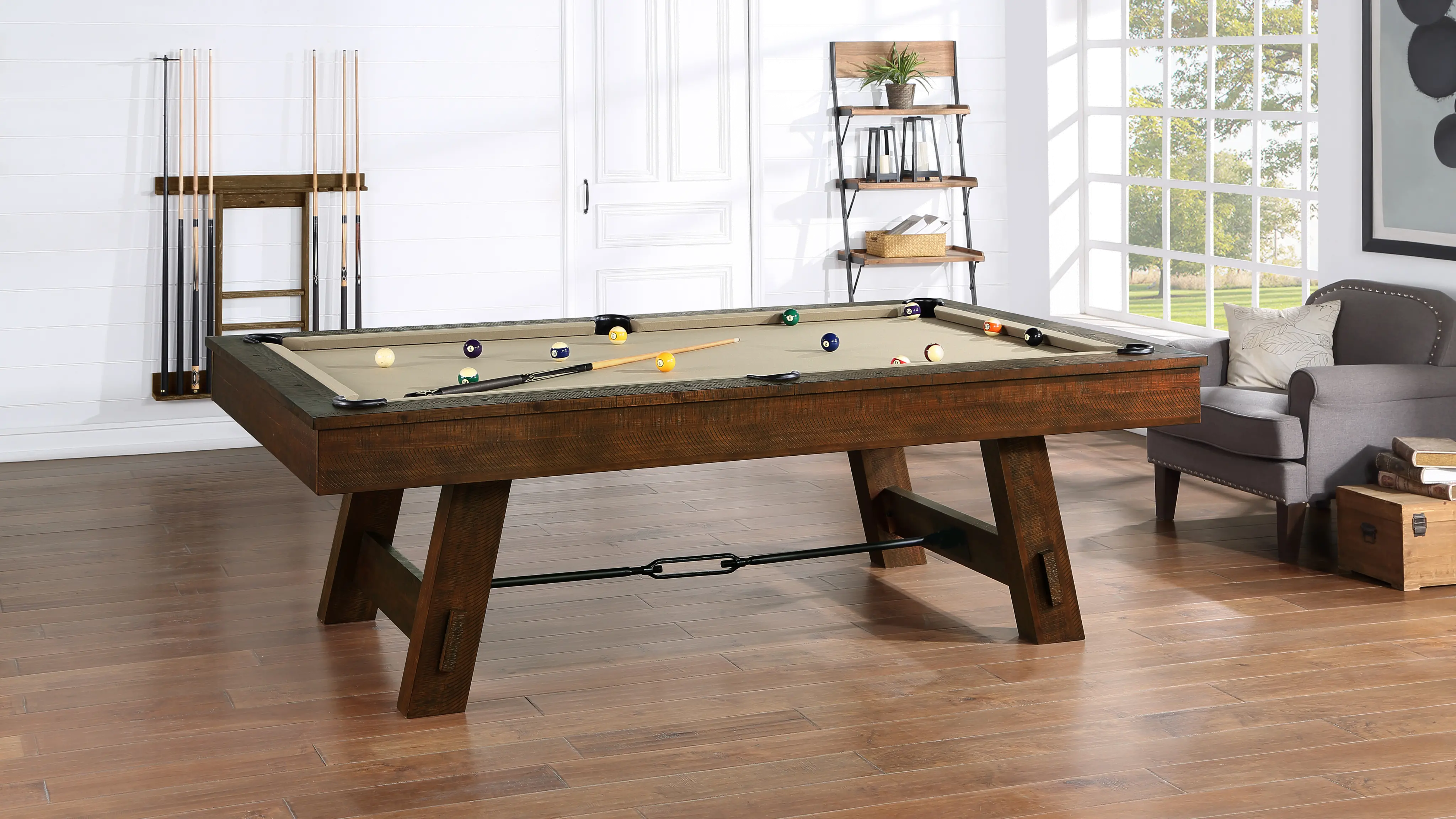 Reclaimed Brown and Camel Pool Table - Telluride-2