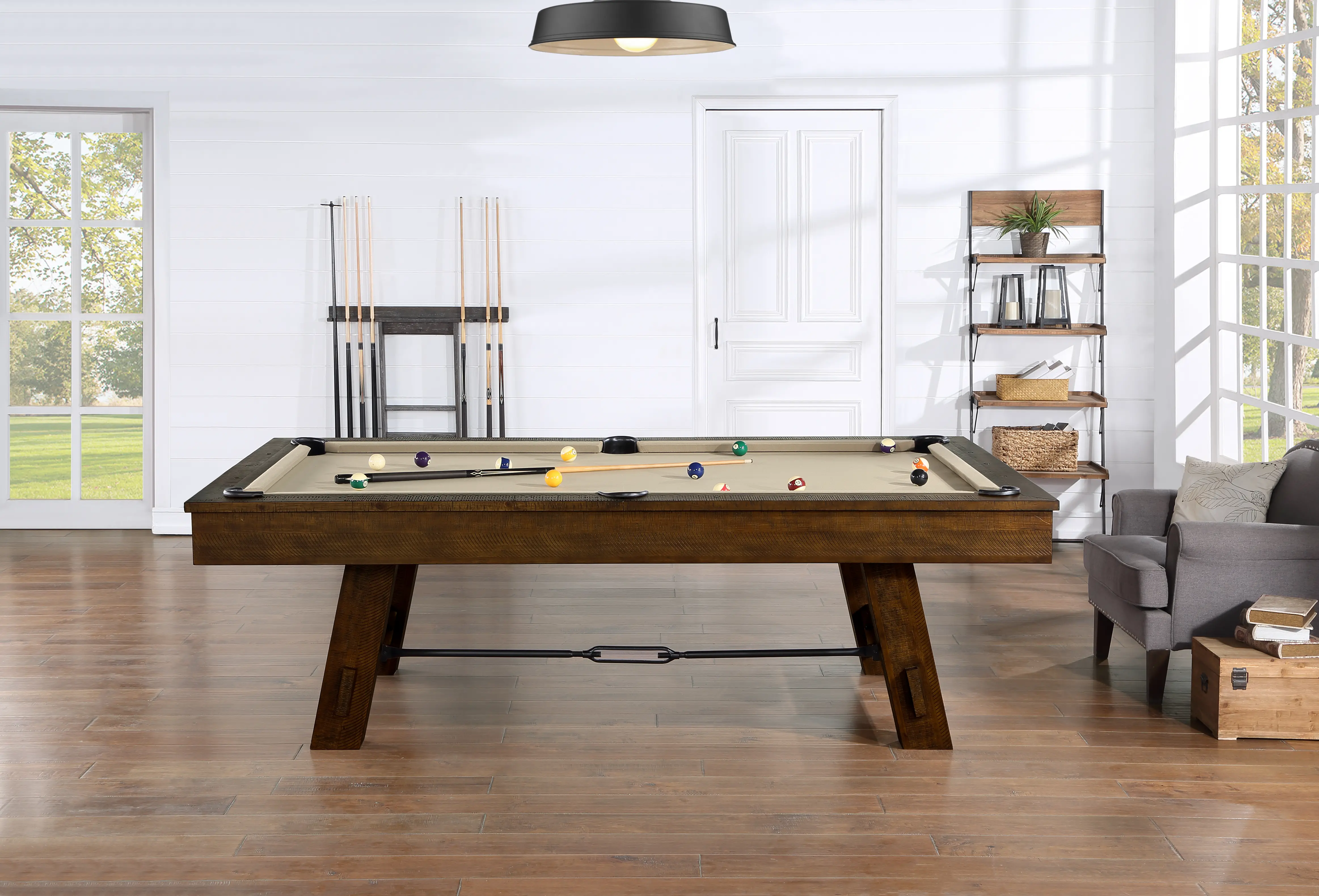 Reclaimed Brown and Camel Pool Table - Telluride-4