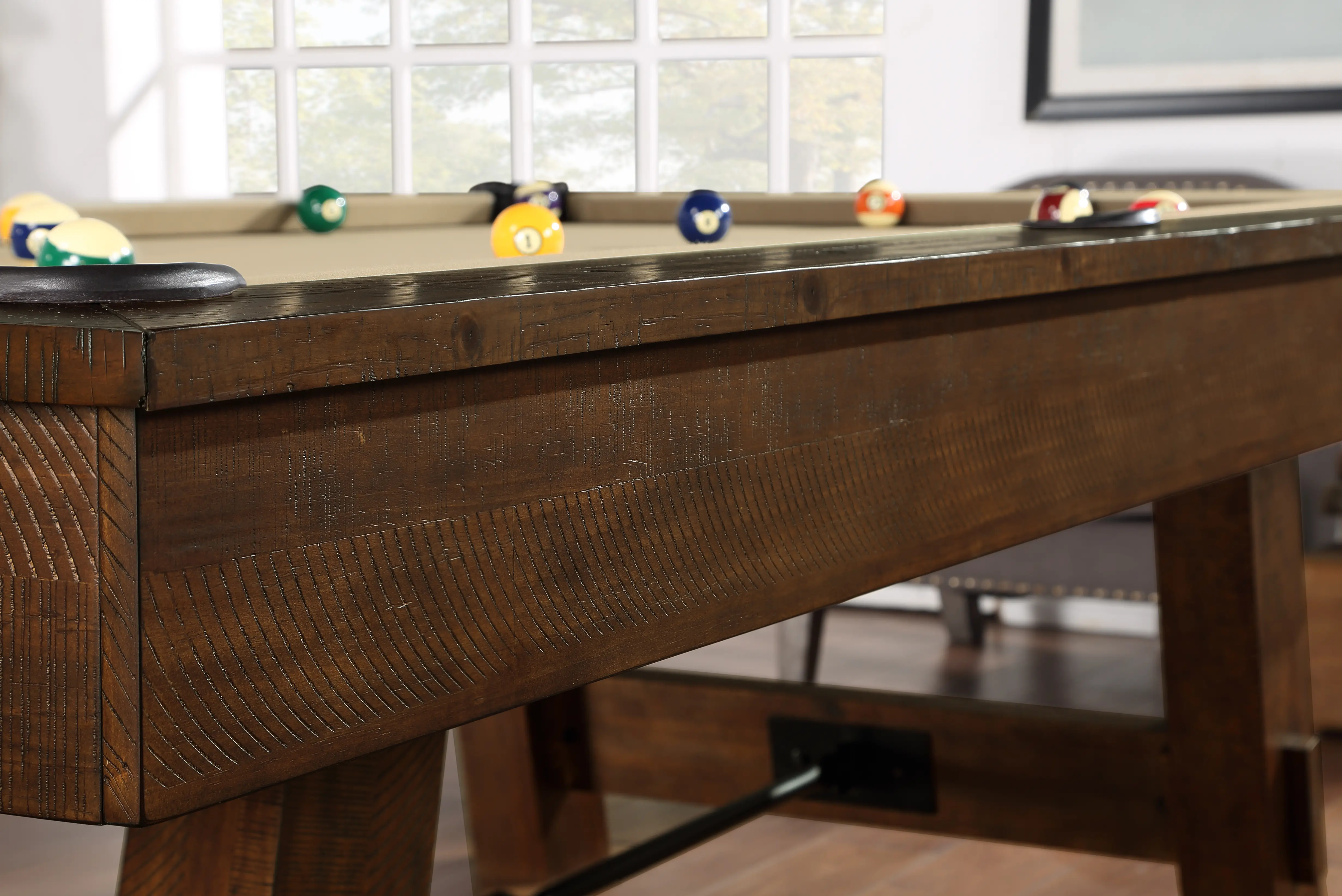 Reclaimed Brown and Camel Pool Table - Telluride-5