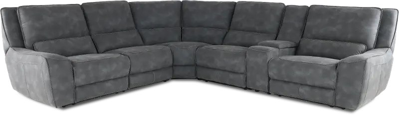 Sauvage Cobalt 6 Piece Power Reclining Sectional